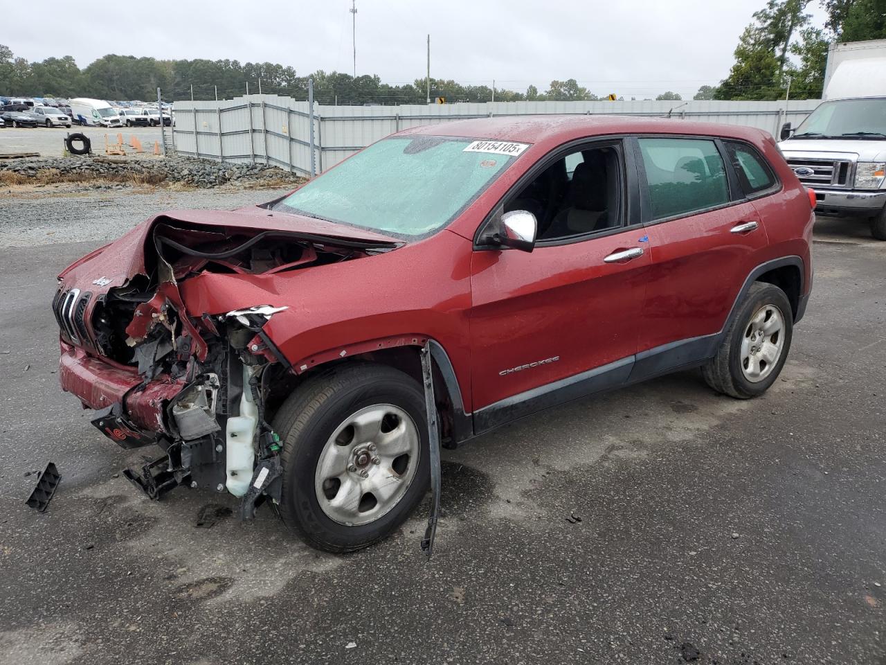 2014 Jeep Cherokee Sport Burgundy vin: 1C4PJMAB1EW291857