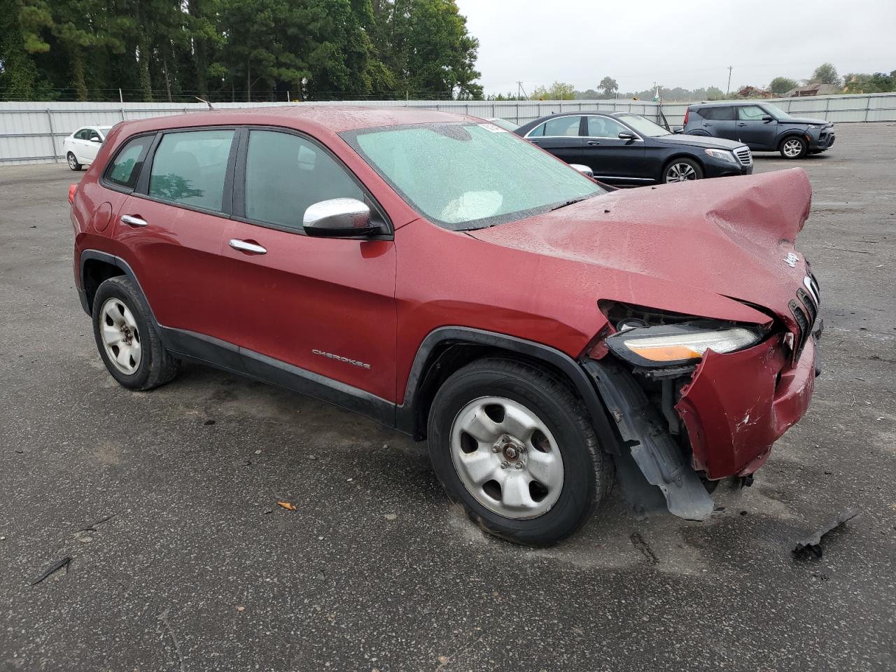 2014 Jeep Cherokee Sport Burgundy vin: 1C4PJMAB1EW291857