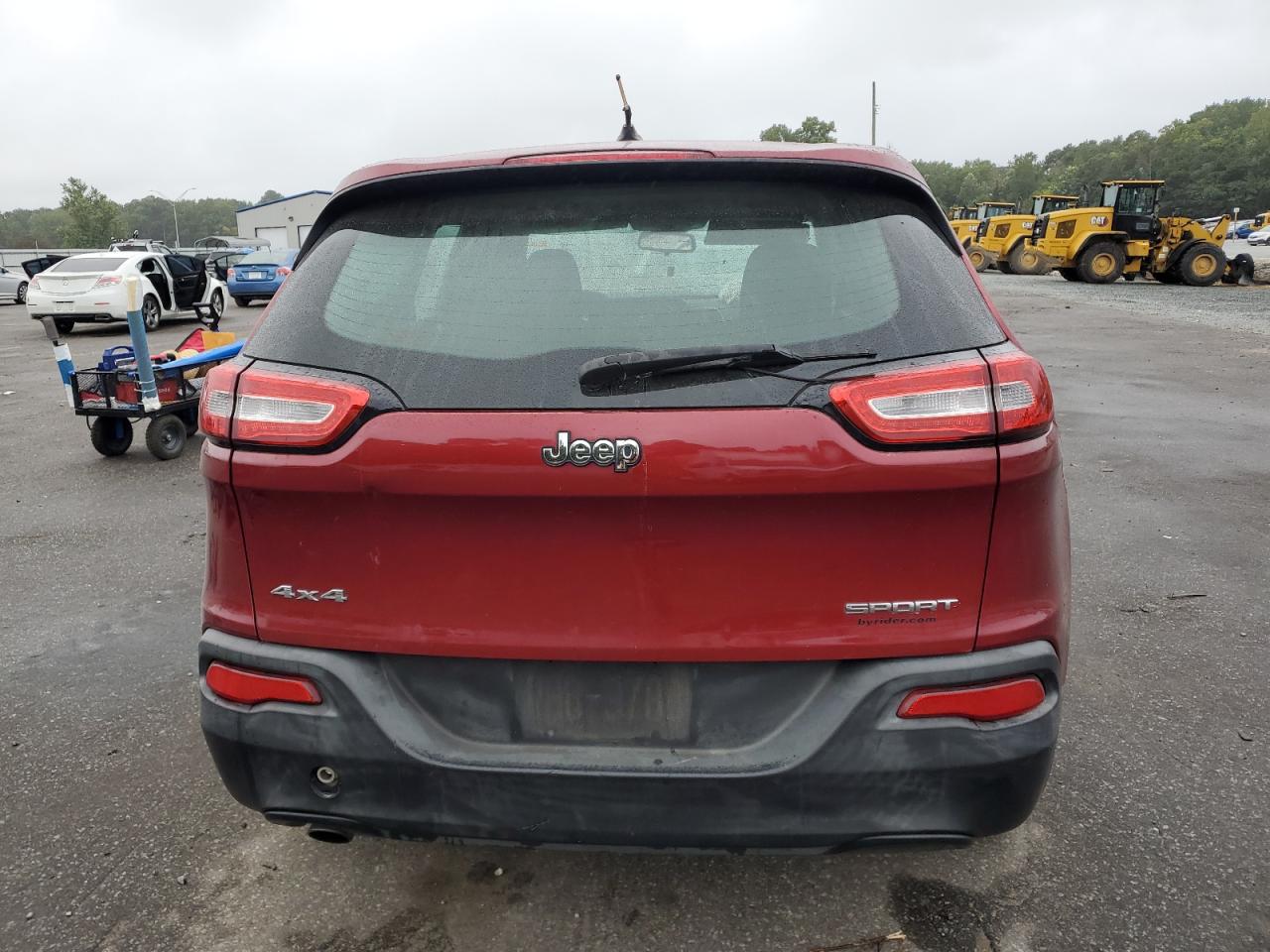 2014 Jeep Cherokee Sport Burgundy vin: 1C4PJMAB1EW291857