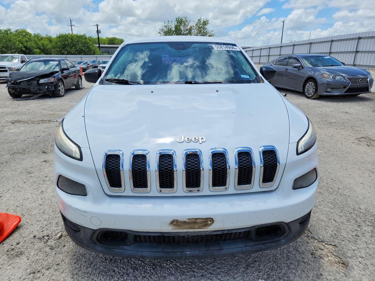 2015 Jeep Cherokee Sport White vin: 1C4PJMAB1FW588371