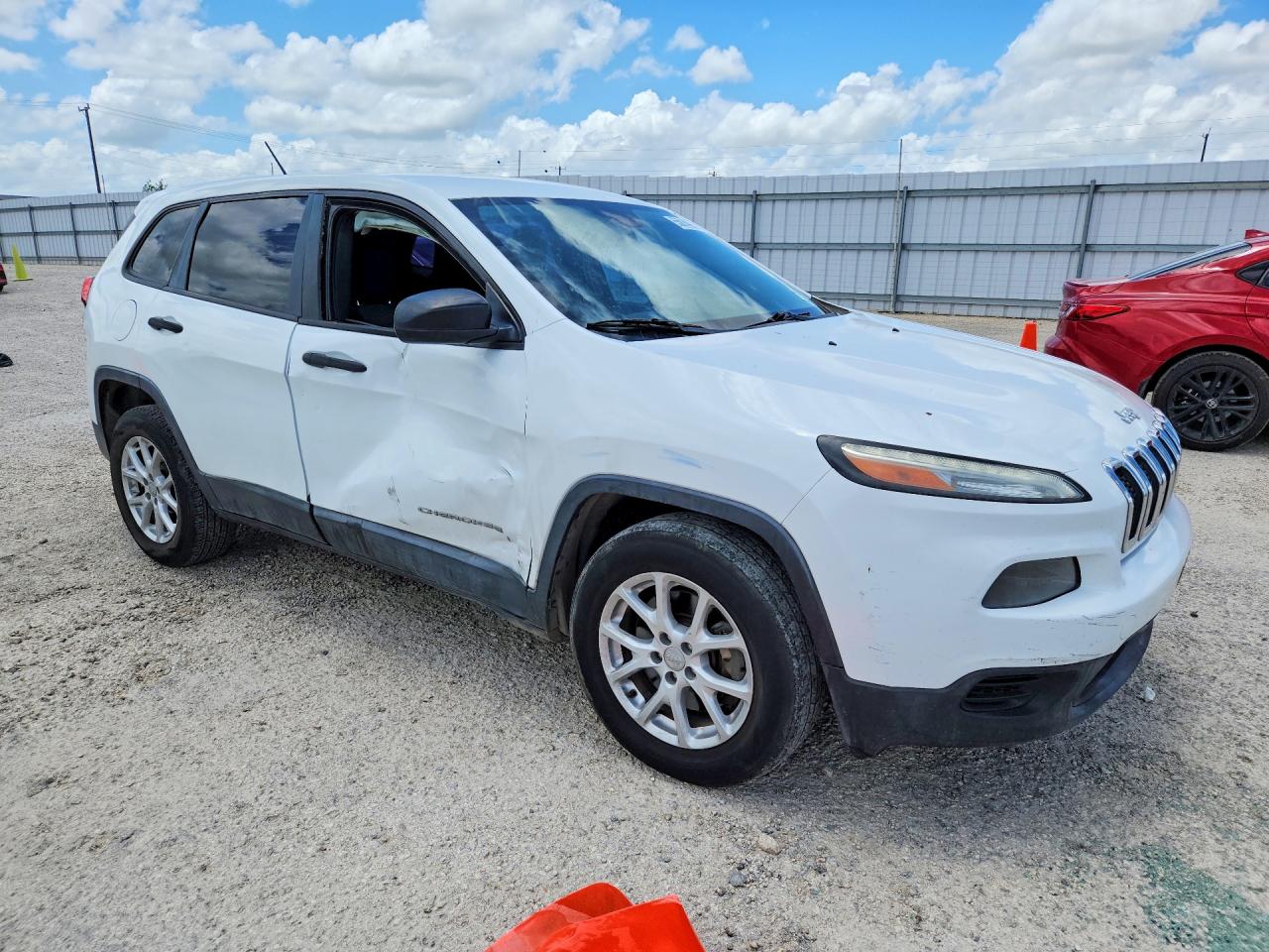 2015 Jeep Cherokee Sport White vin: 1C4PJMAB1FW588371