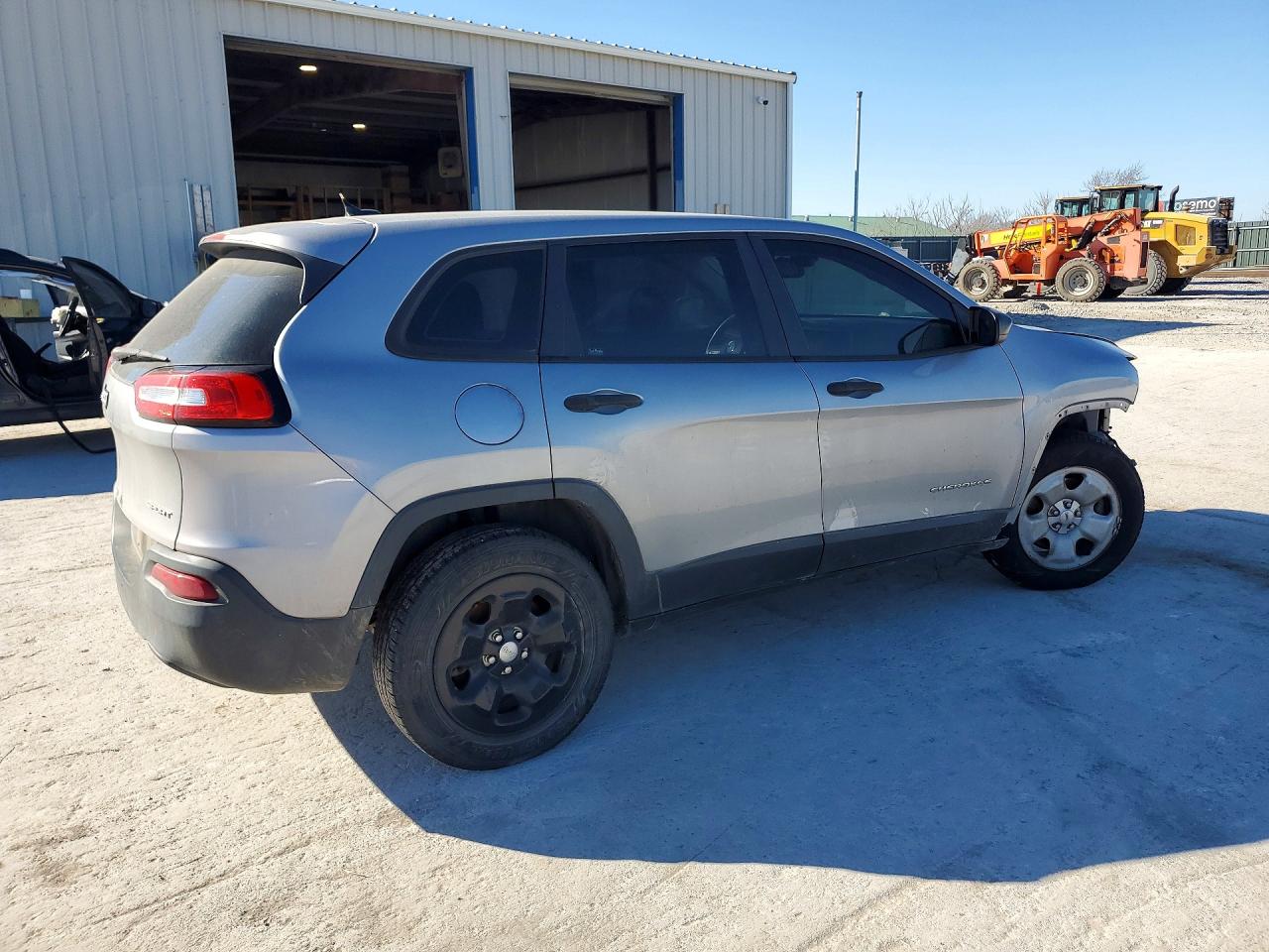 2014 Jeep Cherokee Sport Silver vin: 1C4PJMAB2EW121796