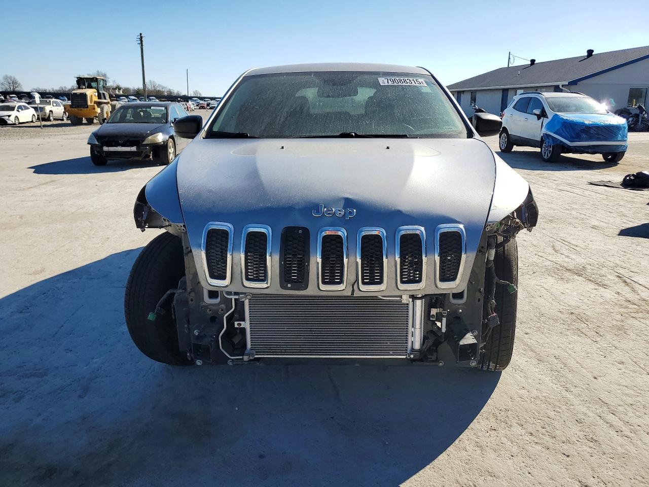 2014 Jeep Cherokee Sport Silver vin: 1C4PJMAB2EW121796