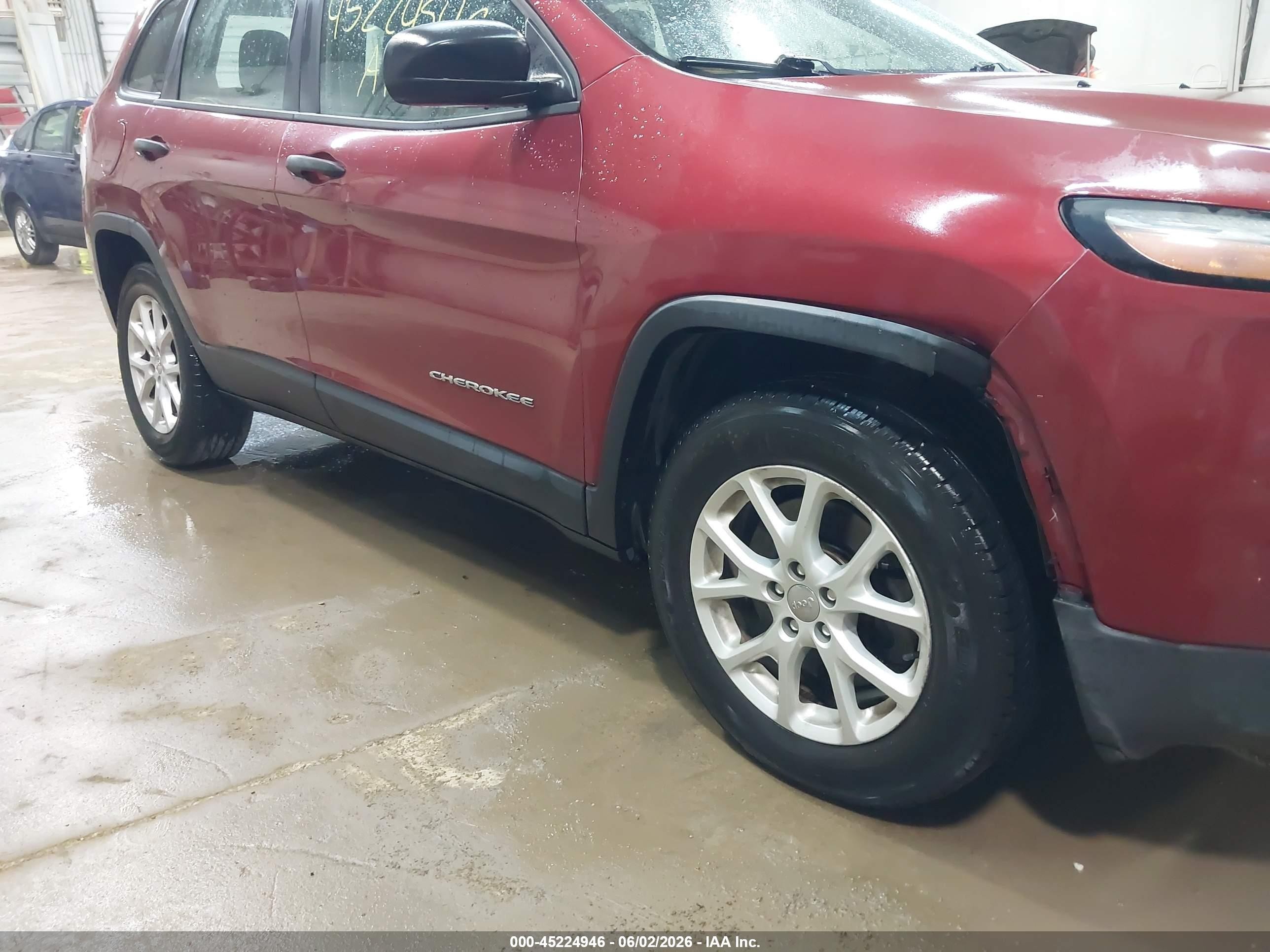 2014 Jeep Cherokee Sport Red vin: 1C4PJMAB2EW142180