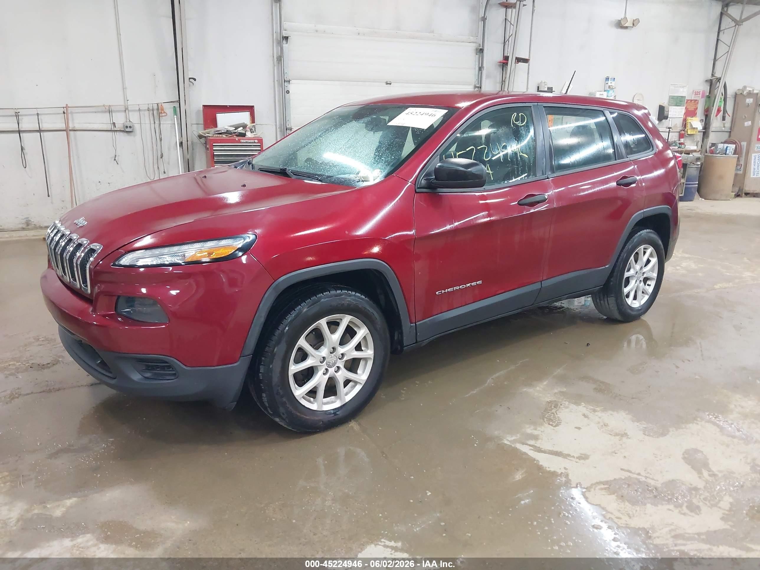 2014 Jeep Cherokee Sport Red vin: 1C4PJMAB2EW142180