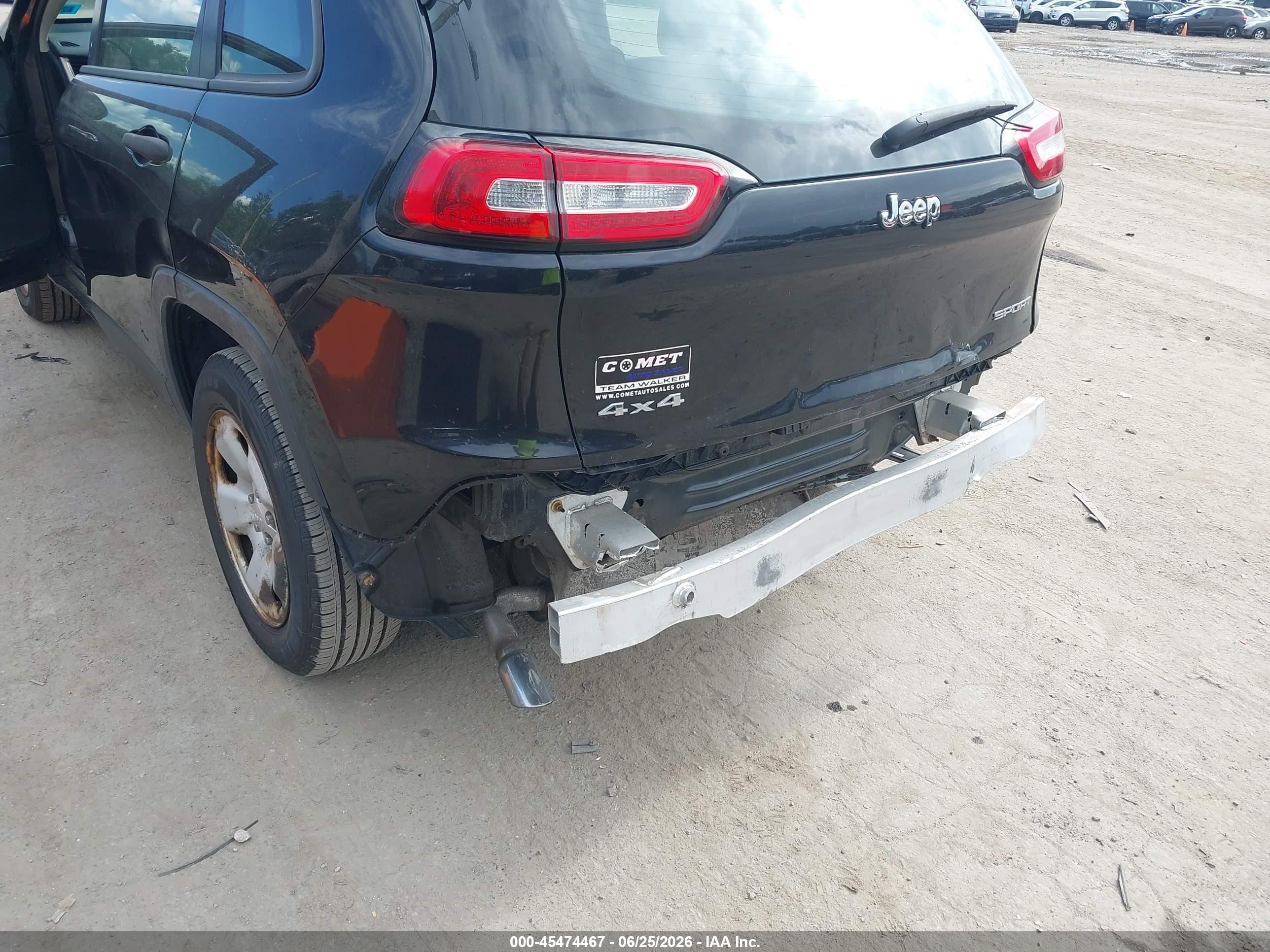 2014 Jeep Cherokee Sport Черный vin: 1C4PJMAB2EW164485