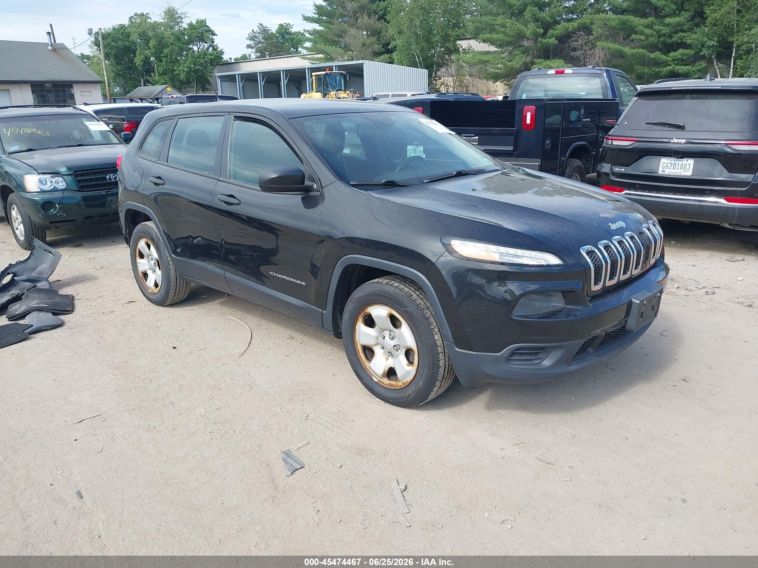 2014 Jeep Cherokee Sport Черный vin: 1C4PJMAB2EW164485