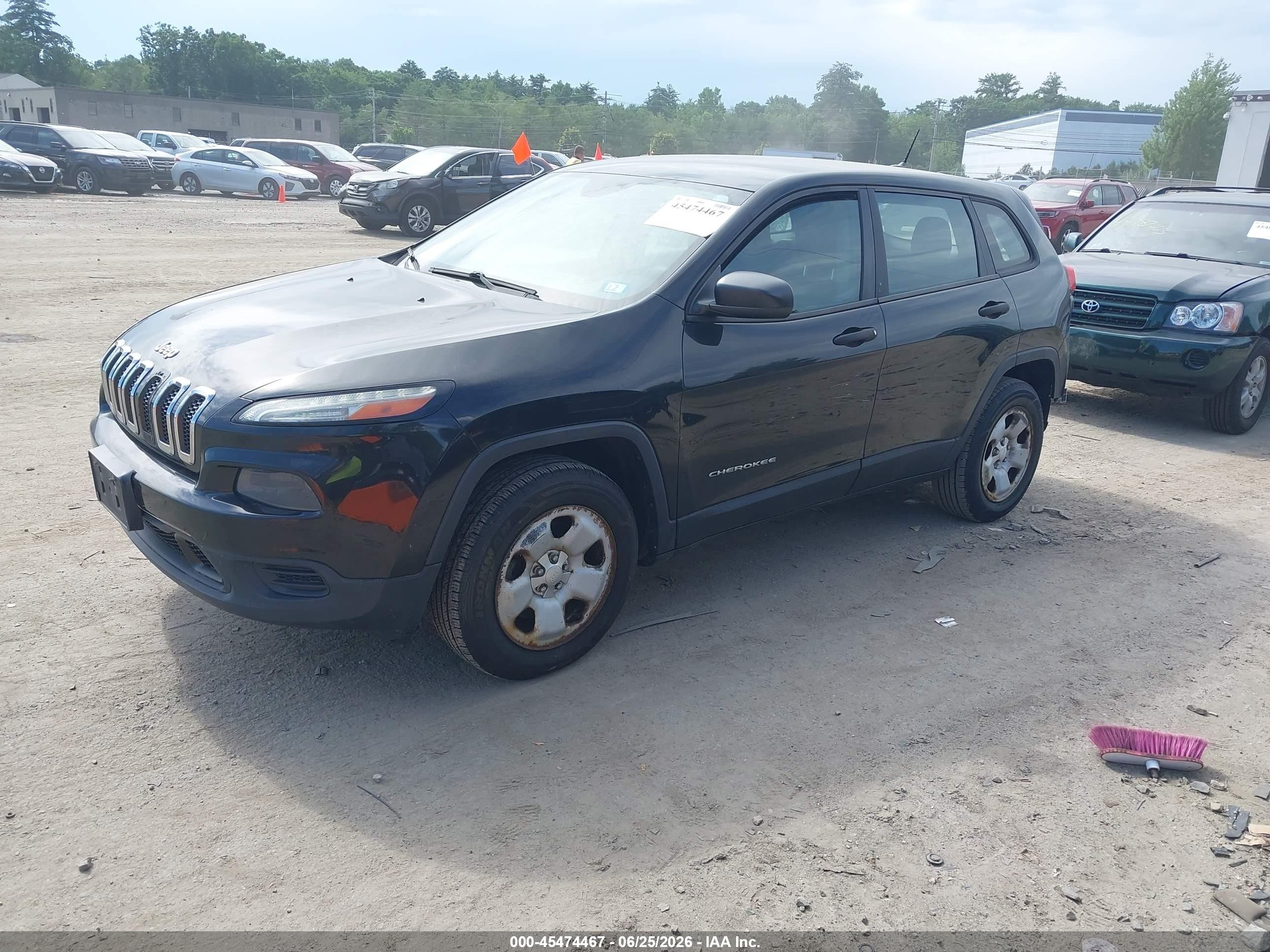 2014 Jeep Cherokee Sport Черный vin: 1C4PJMAB2EW164485