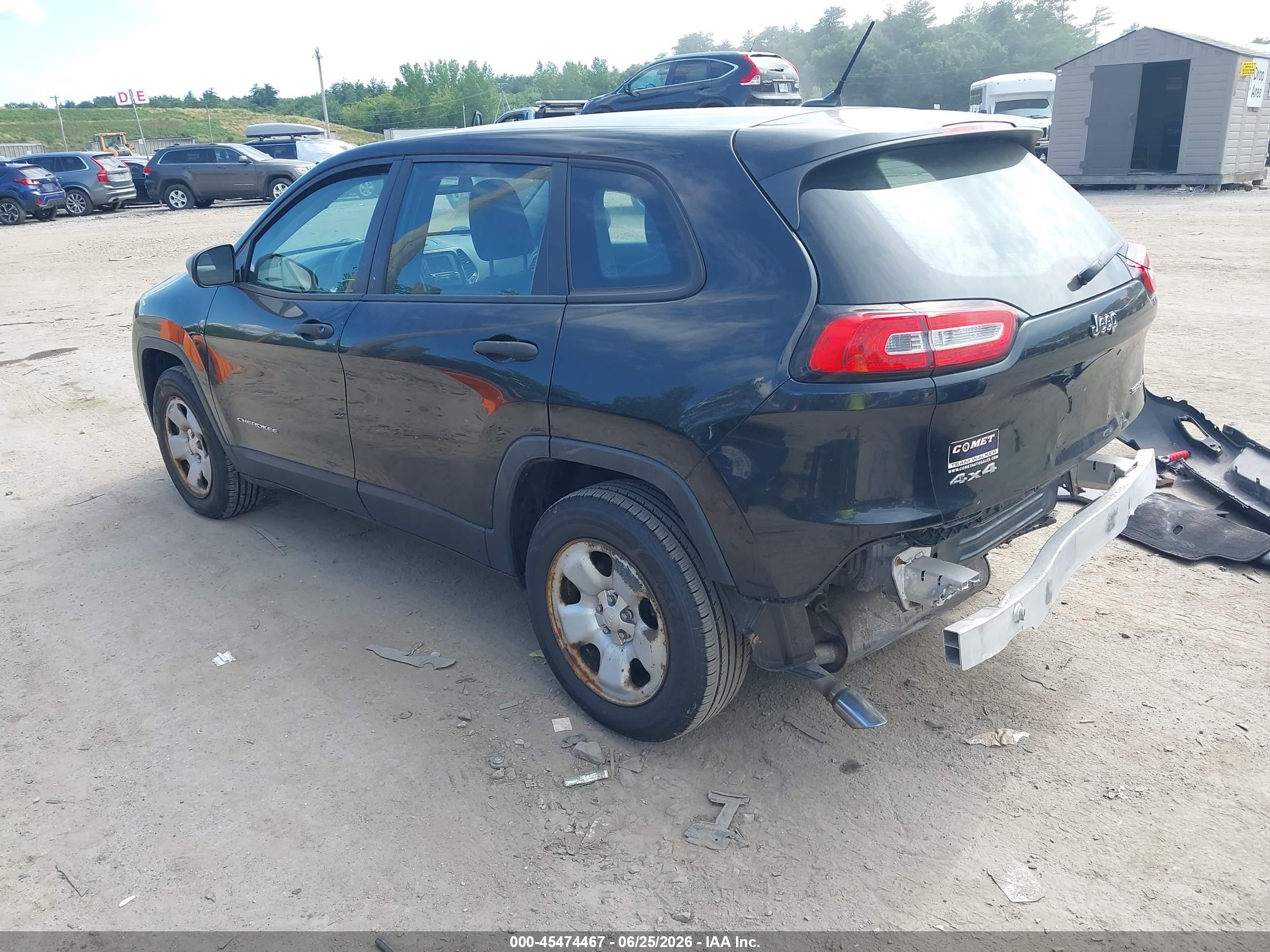 2014 Jeep Cherokee Sport Черный vin: 1C4PJMAB2EW164485