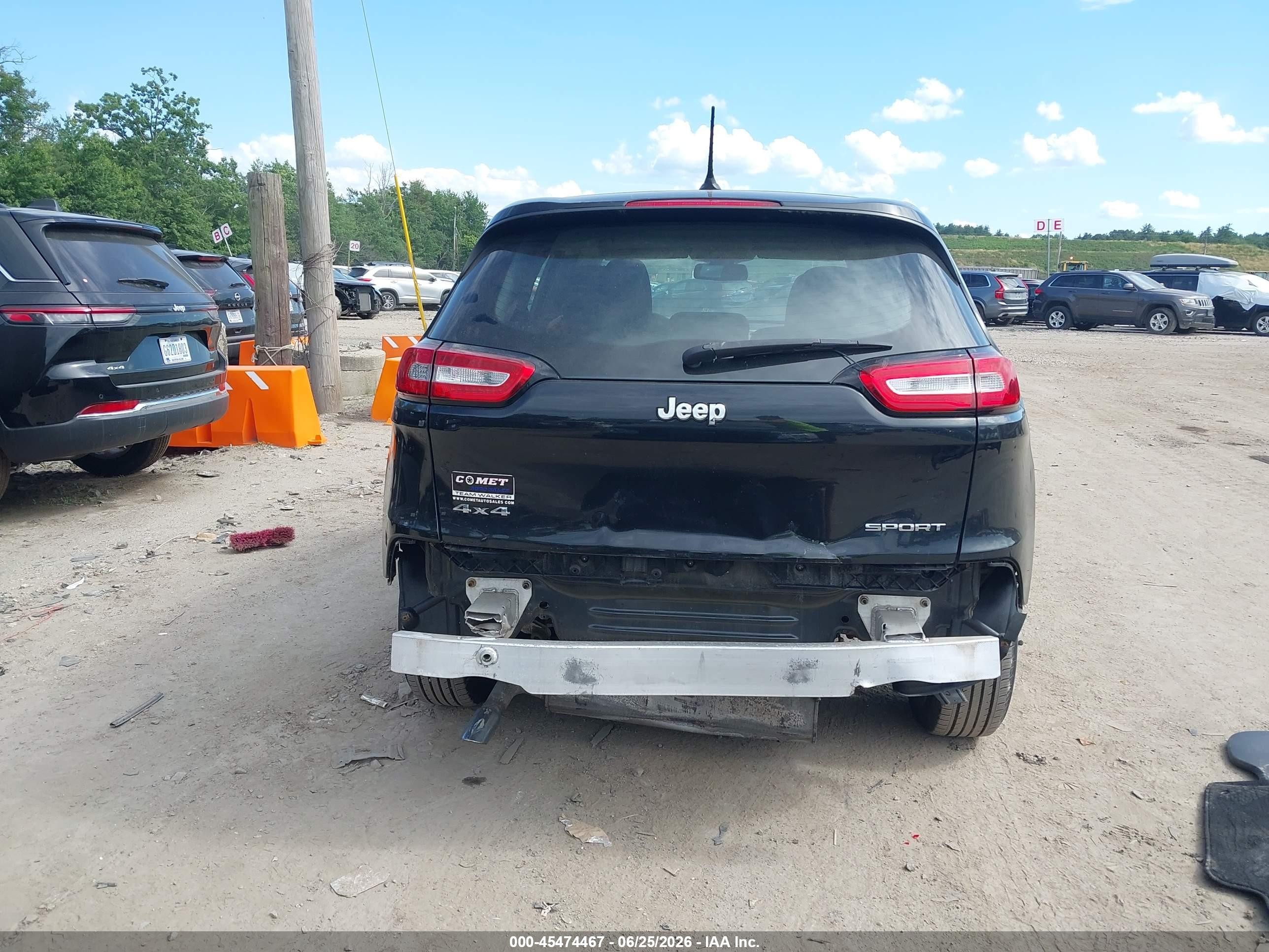 2014 Jeep Cherokee Sport Черный vin: 1C4PJMAB2EW164485