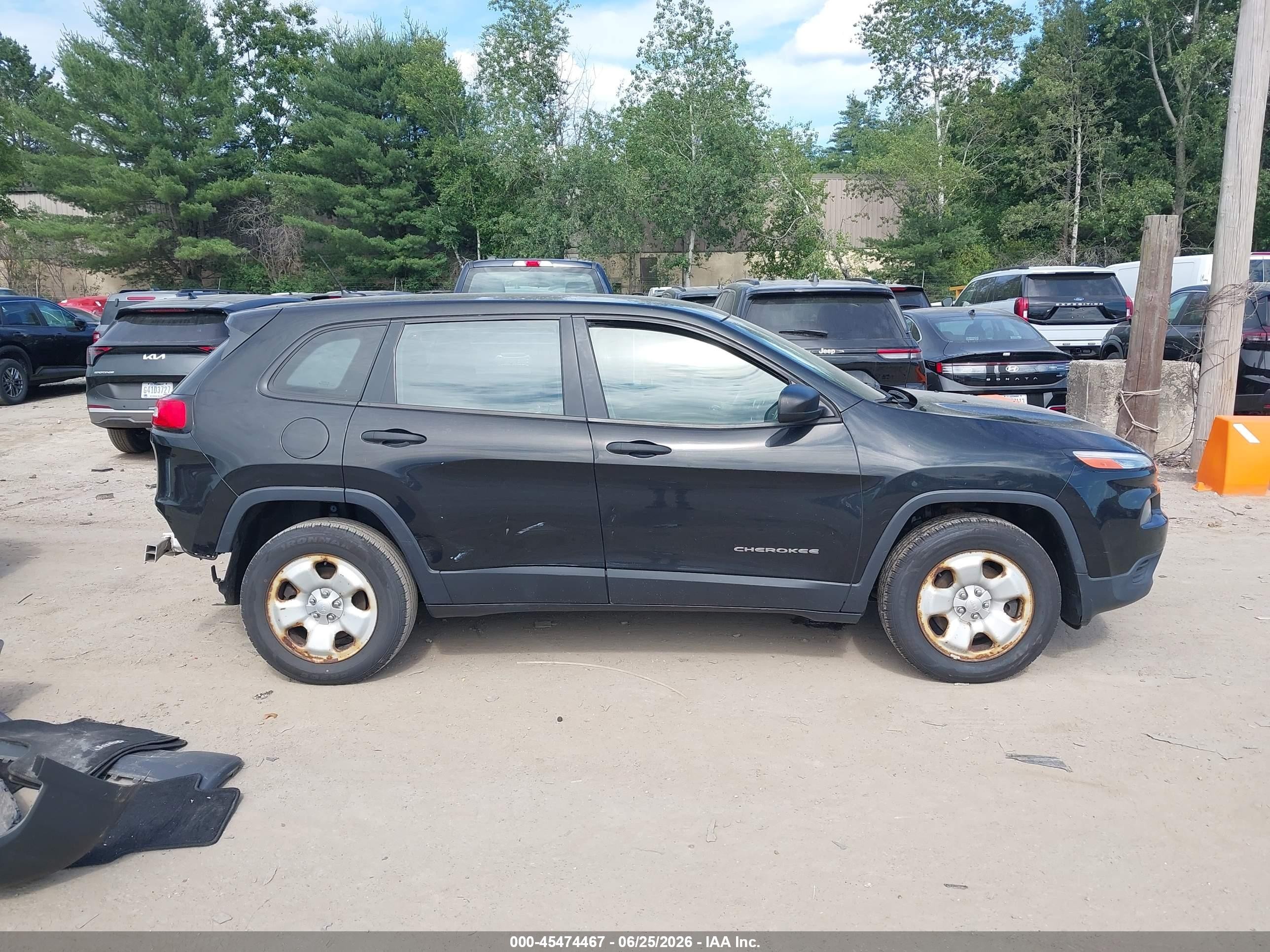 2014 Jeep Cherokee Sport Черный vin: 1C4PJMAB2EW164485