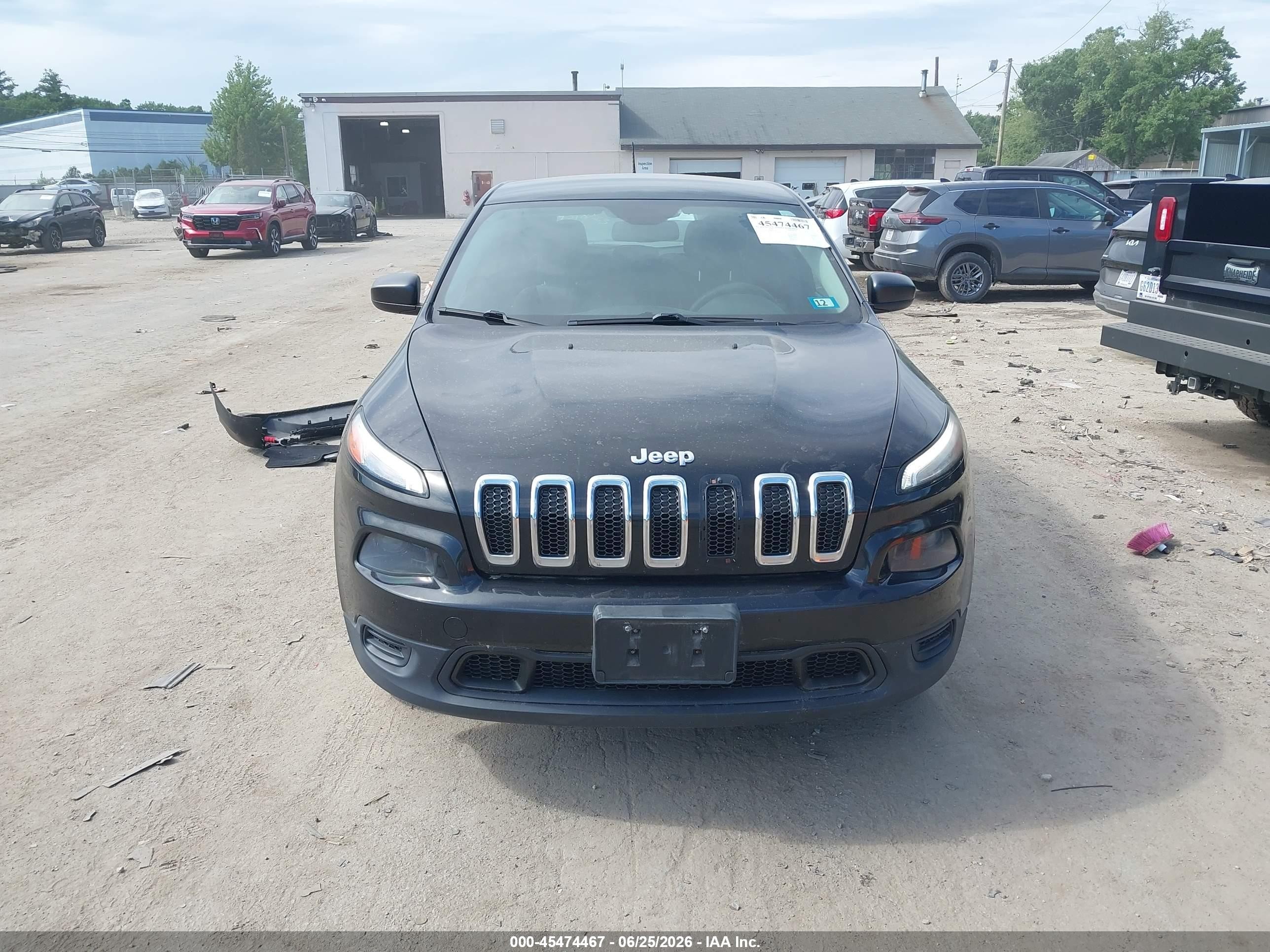 2014 Jeep Cherokee Sport Черный vin: 1C4PJMAB2EW164485