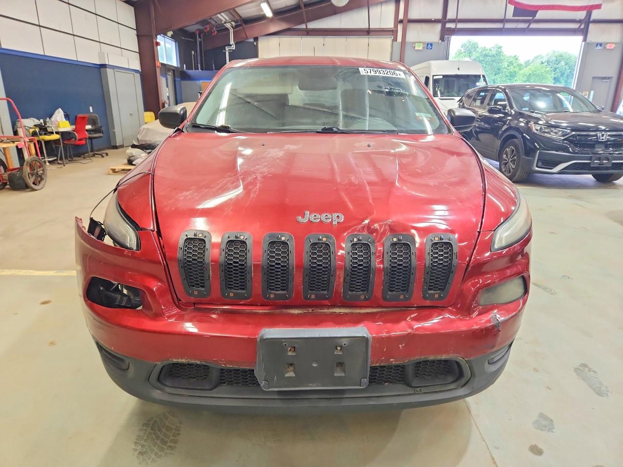 2014 Jeep Cheeroke Burgundy vin: 1C4PJMAB2EW166981