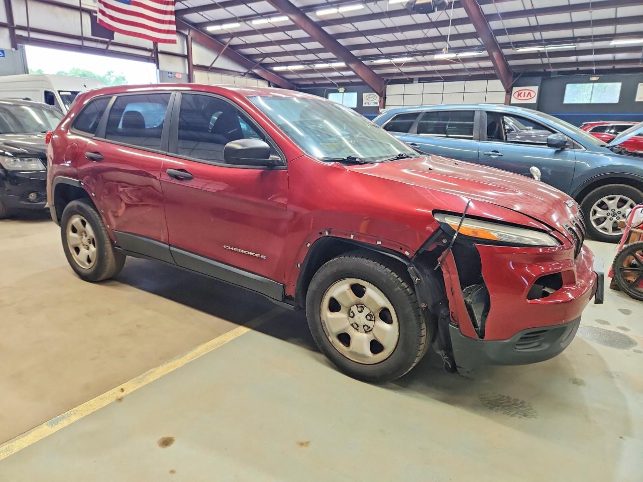 2014 Jeep Cheeroke Burgundy vin: 1C4PJMAB2EW166981