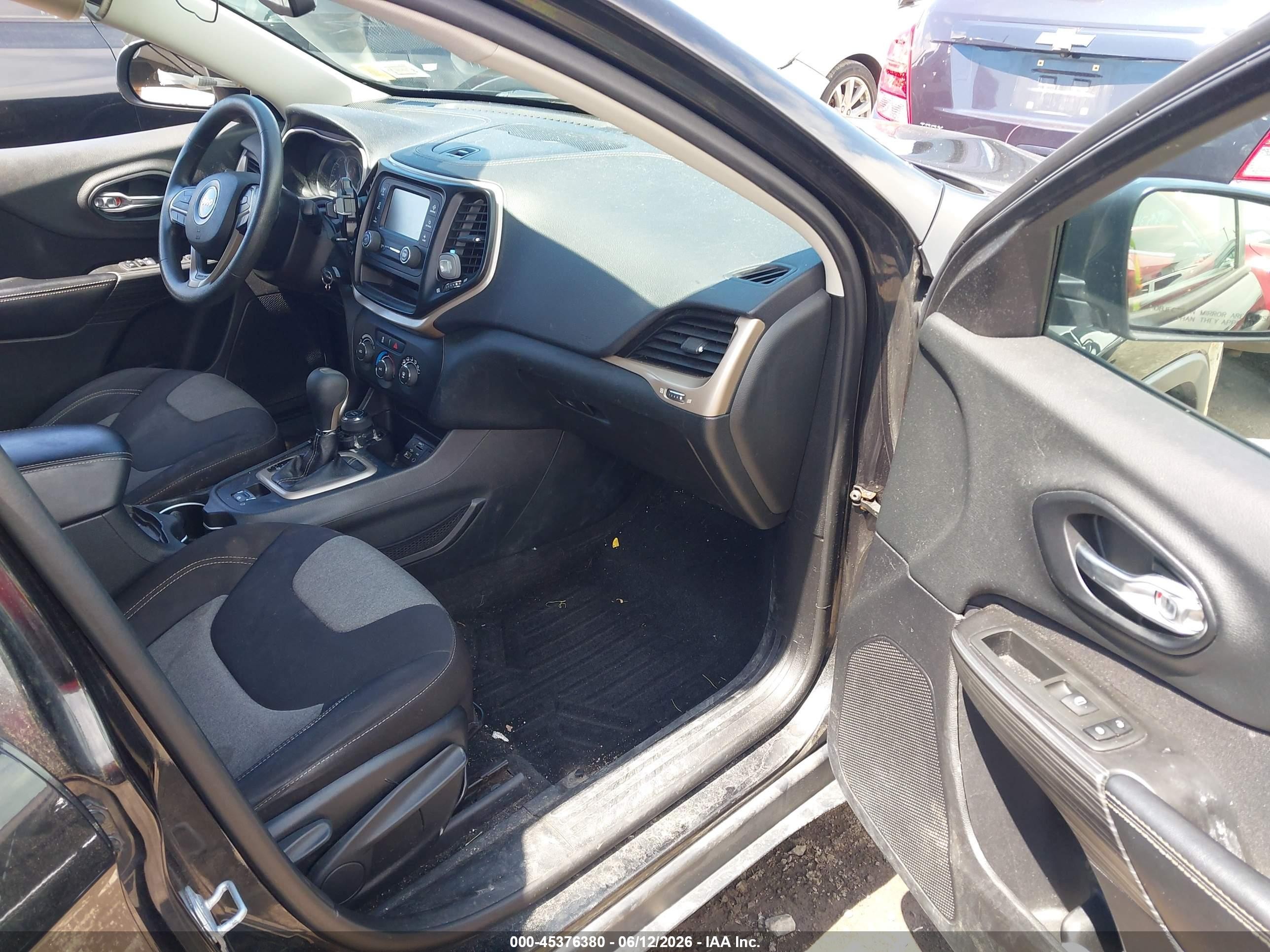2014 Jeep Cherokee Sport Black vin: 1C4PJMAB2EW169377
