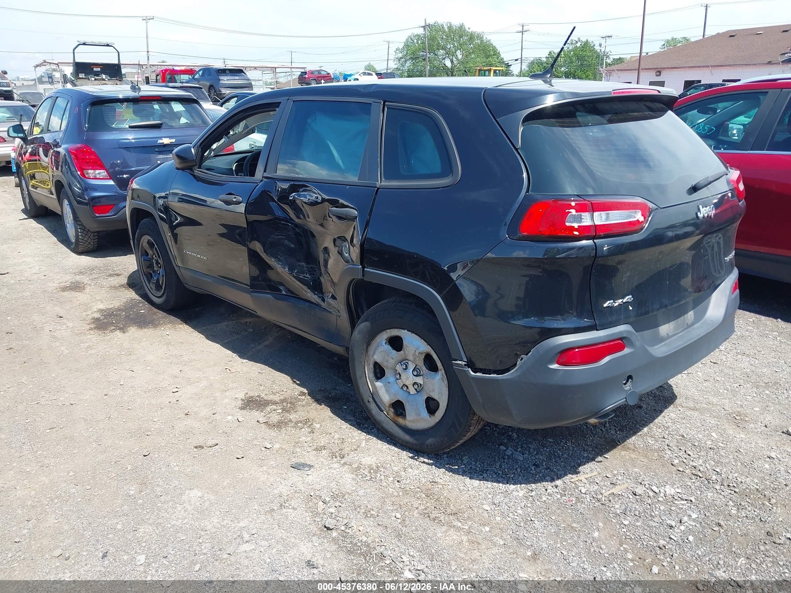2014 Jeep Cherokee Sport Black vin: 1C4PJMAB2EW169377