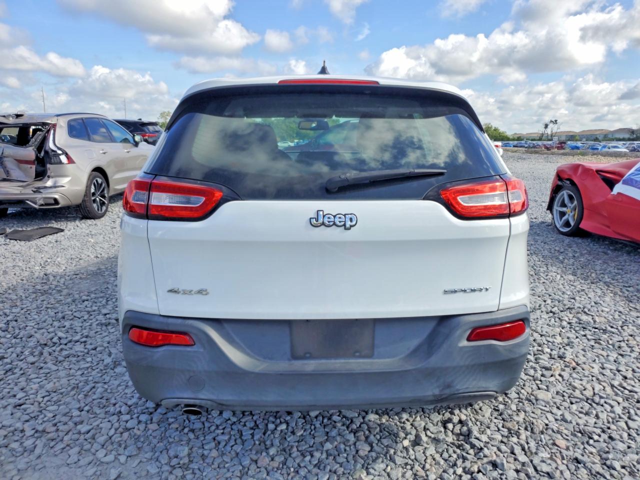 2014 Jeep Cherokee Sport White vin: 1C4PJMAB2EW252601