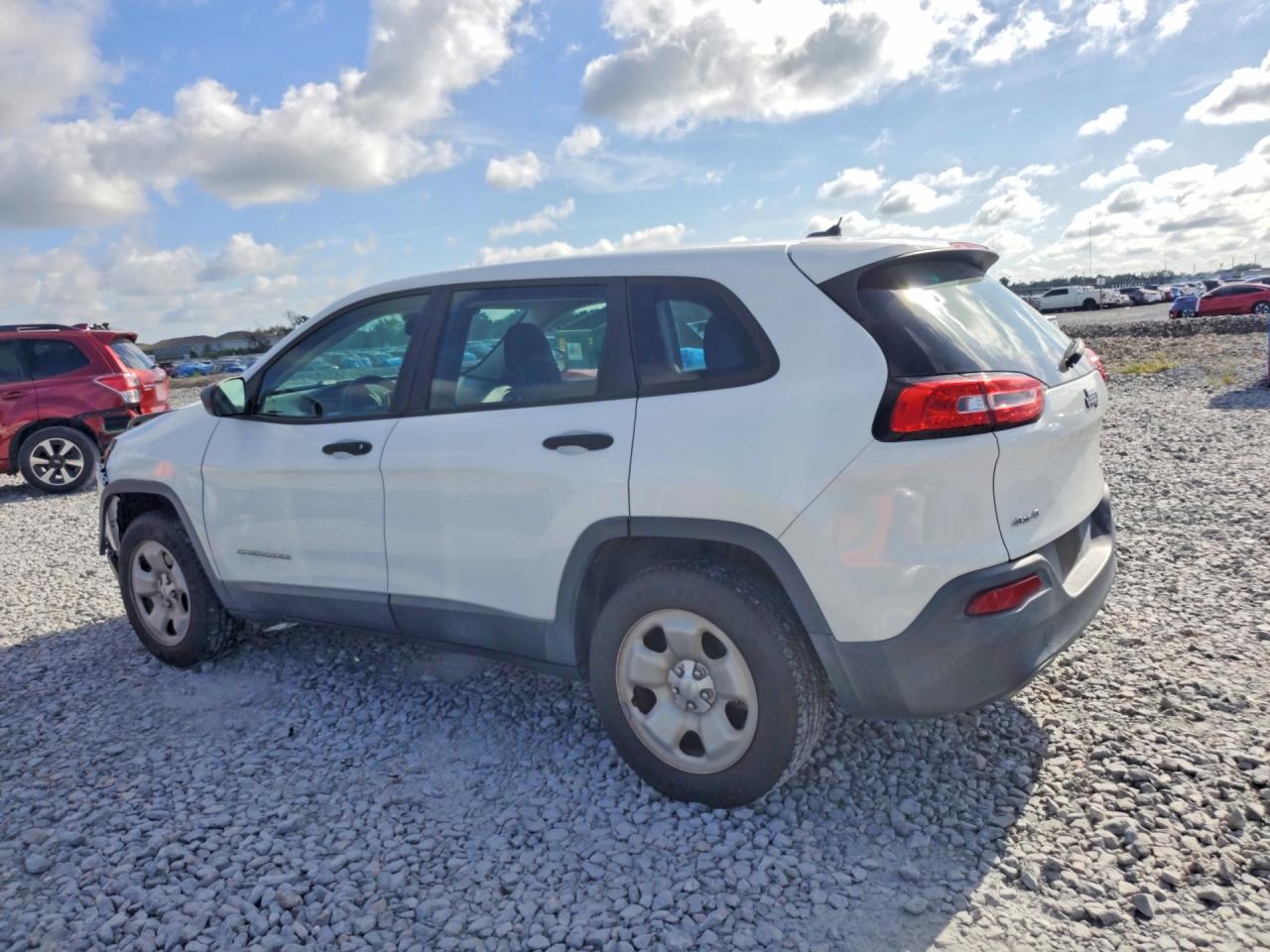 2014 Jeep Cherokee Sport White vin: 1C4PJMAB2EW252601