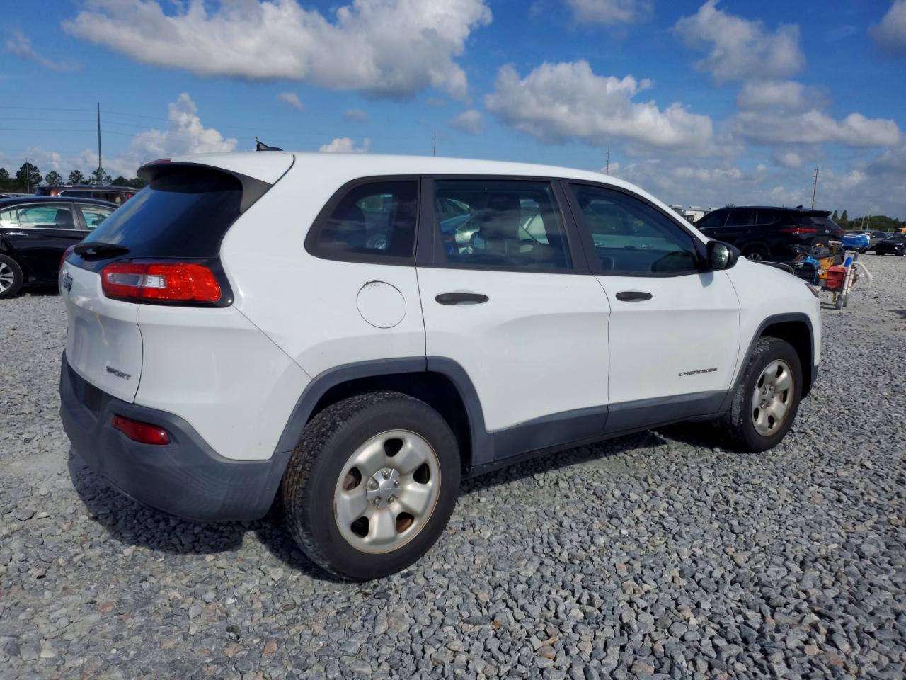2014 Jeep Cherokee Sport White vin: 1C4PJMAB2EW252601