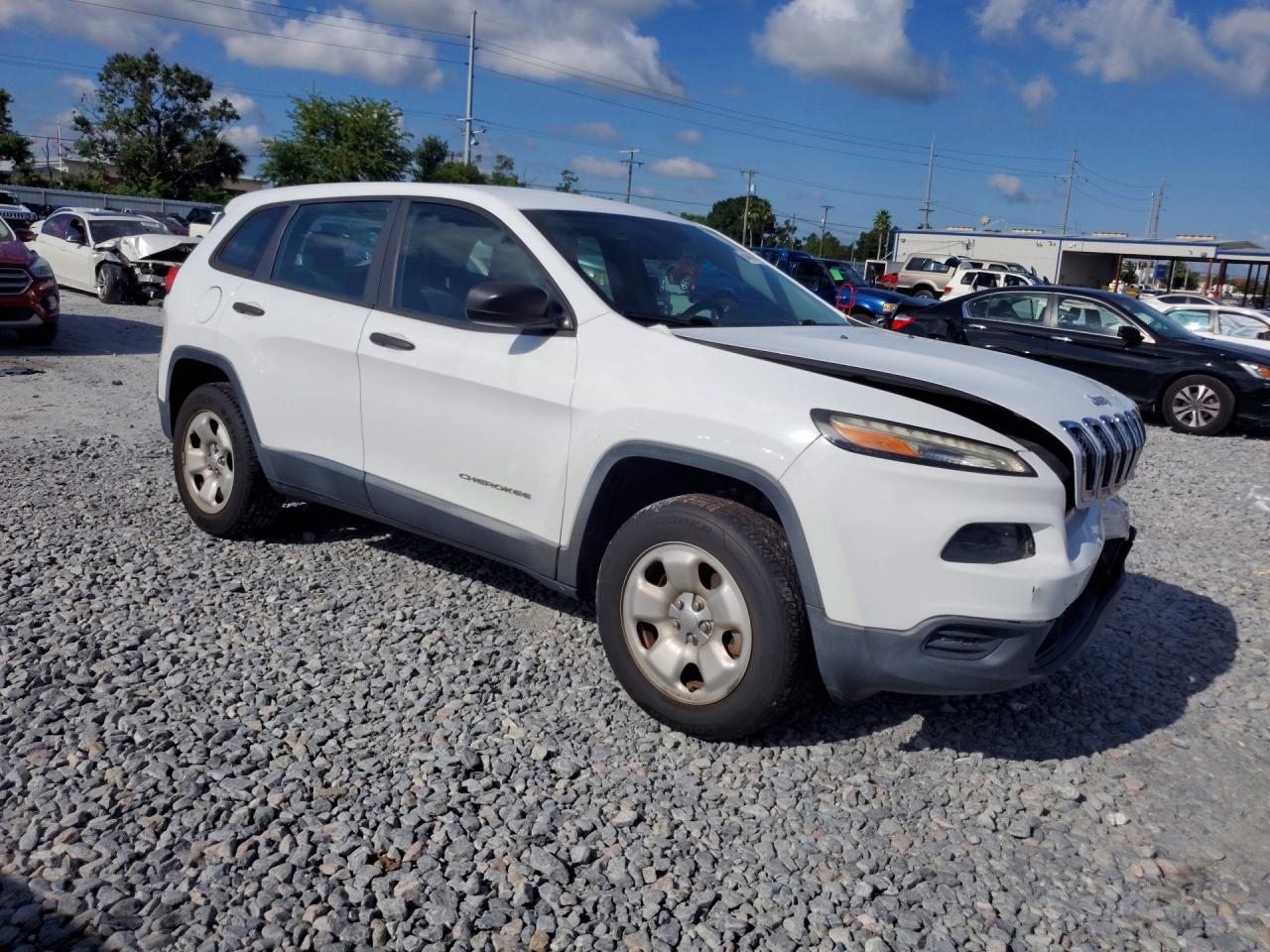 2014 Jeep Cherokee Sport White vin: 1C4PJMAB2EW252601