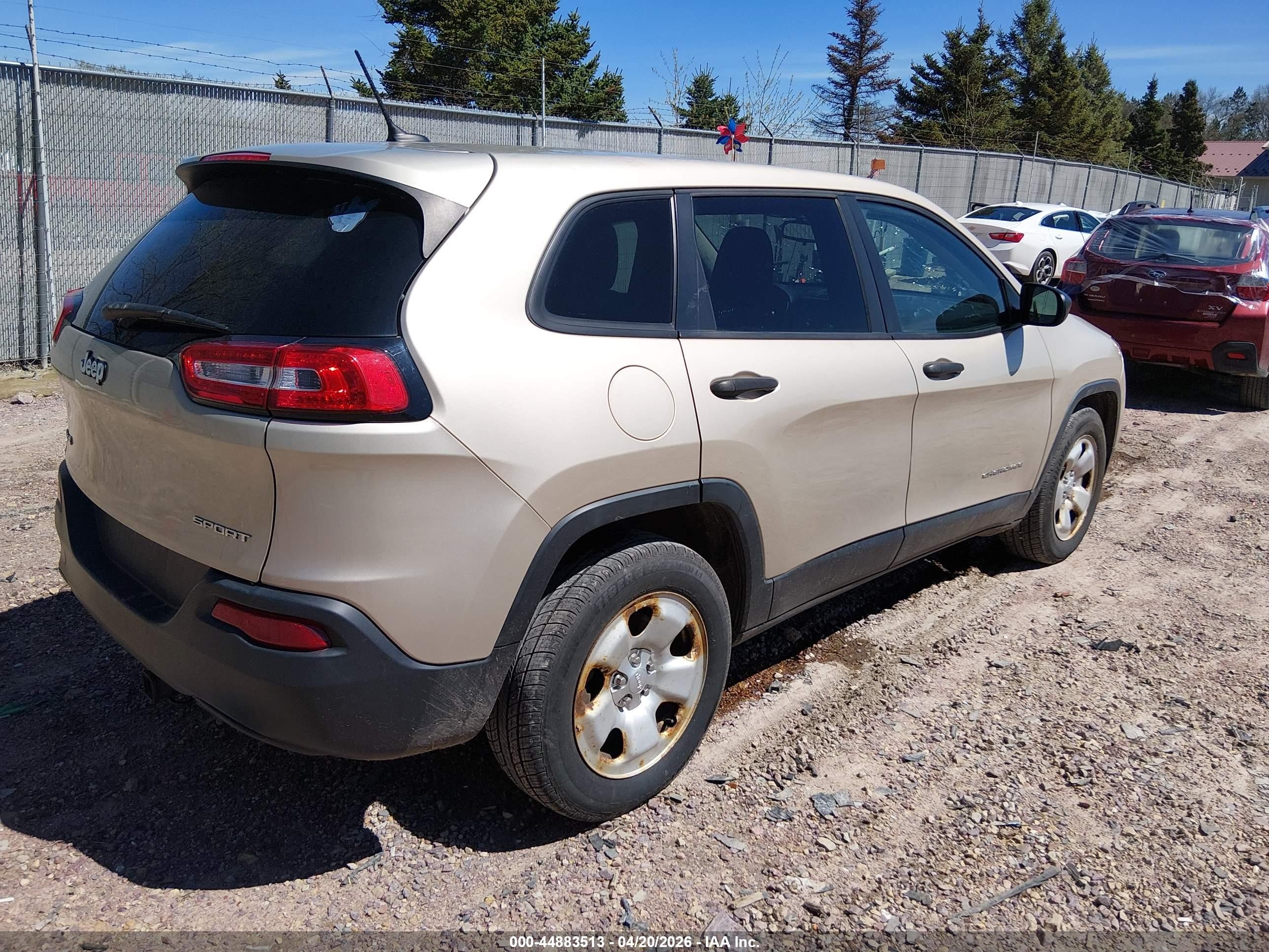 2014 Jeep Cherokee Sport Champagne vin: 1C4PJMAB2EW303210