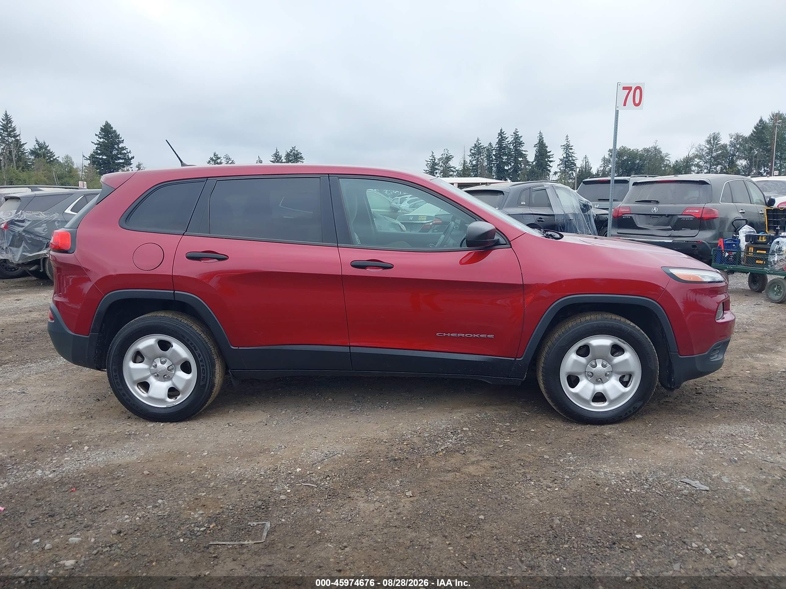 2016 Jeep Cherokee Sport Красный vin: 1C4PJMAB2GW353771