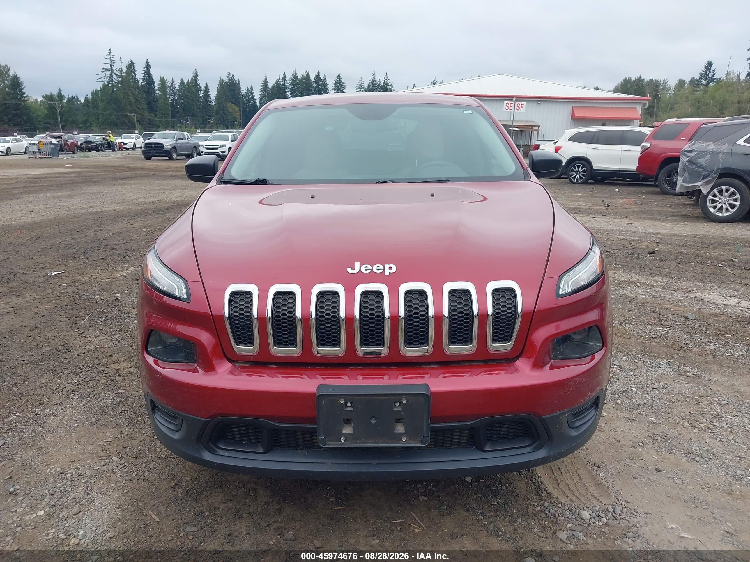 2016 Jeep Cherokee Sport Красный vin: 1C4PJMAB2GW353771