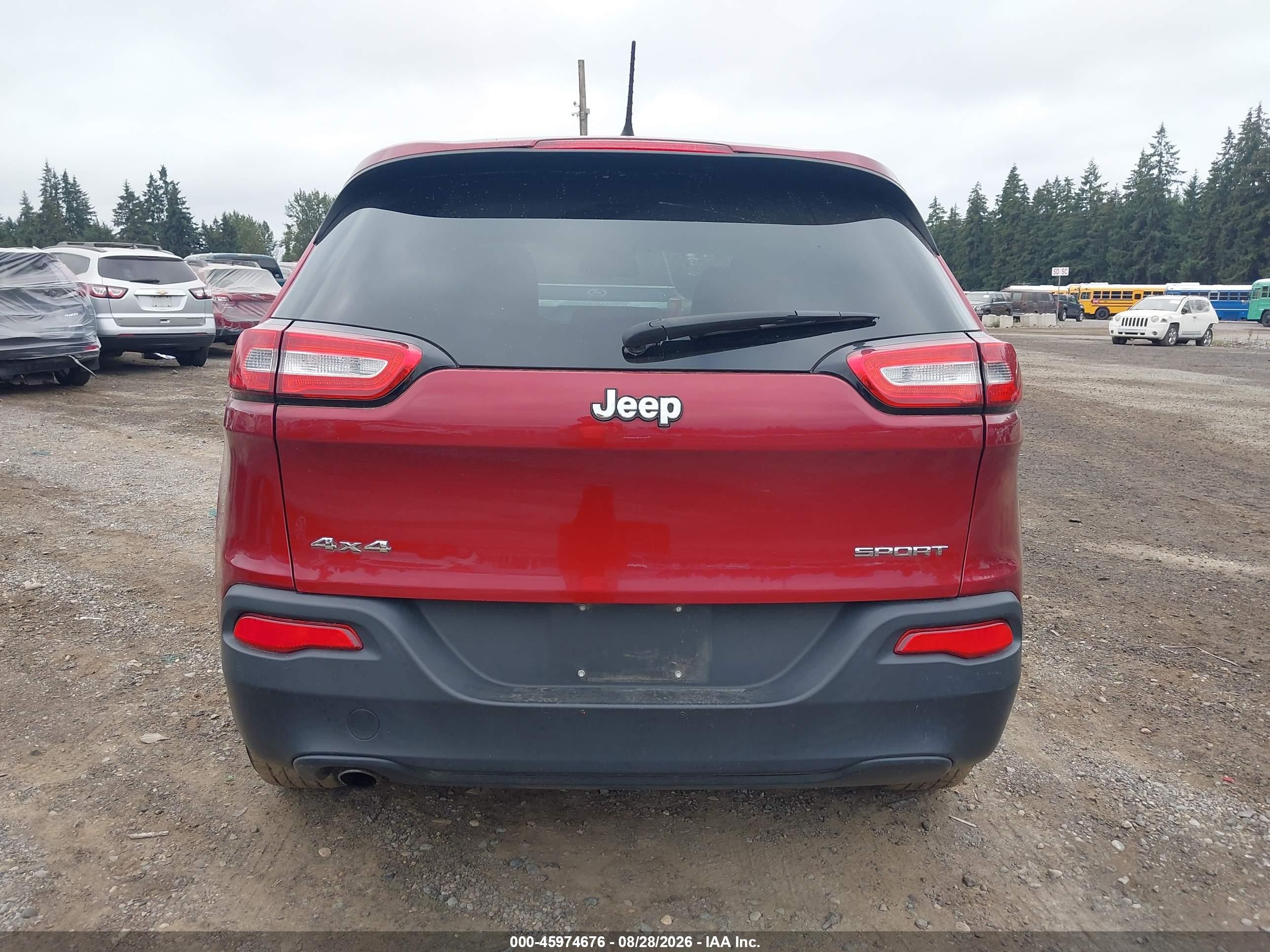 2016 Jeep Cherokee Sport Красный vin: 1C4PJMAB2GW353771
