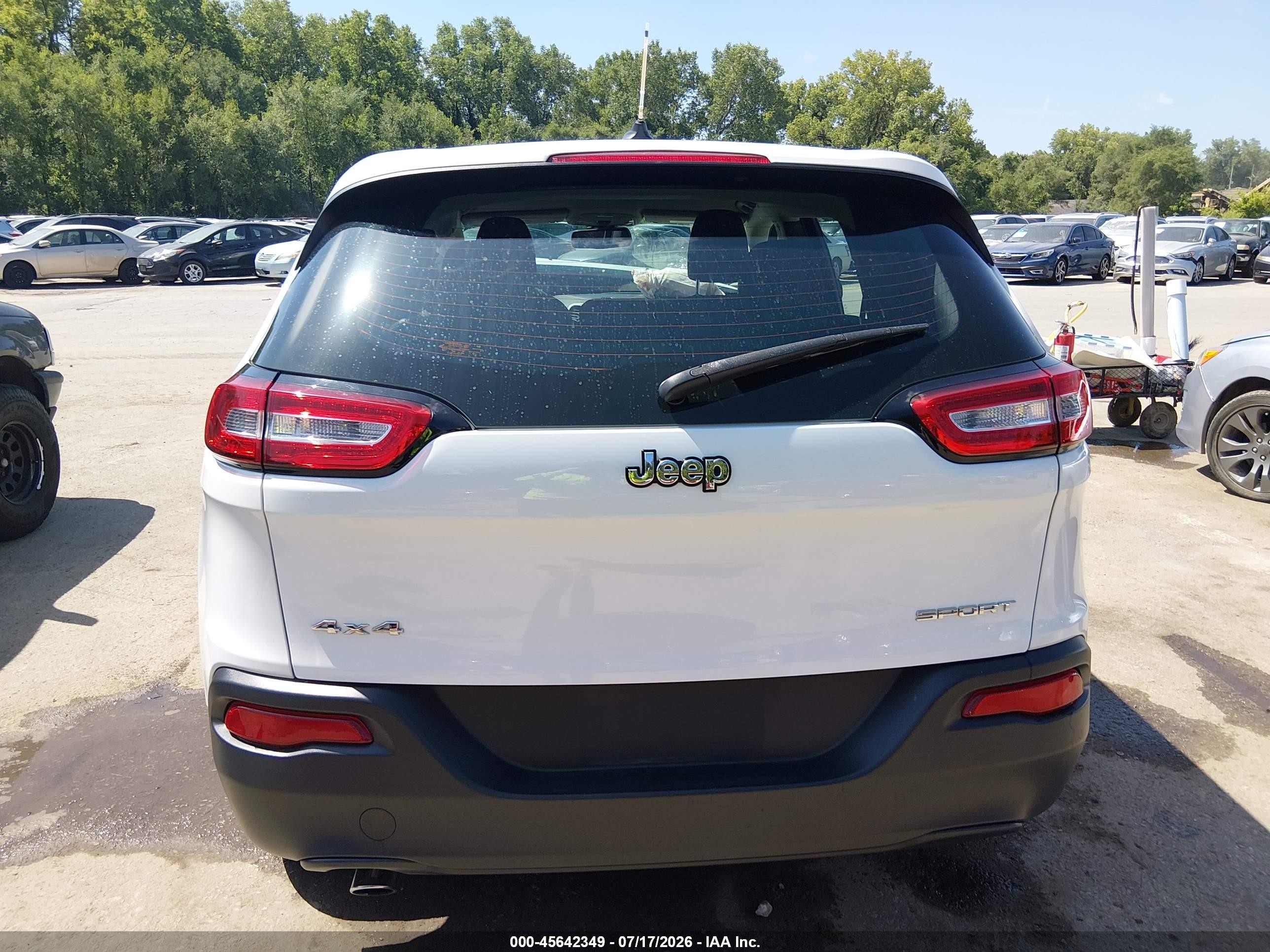 2014 Jeep Cherokee Sport White vin: 1C4PJMAB3EW145038