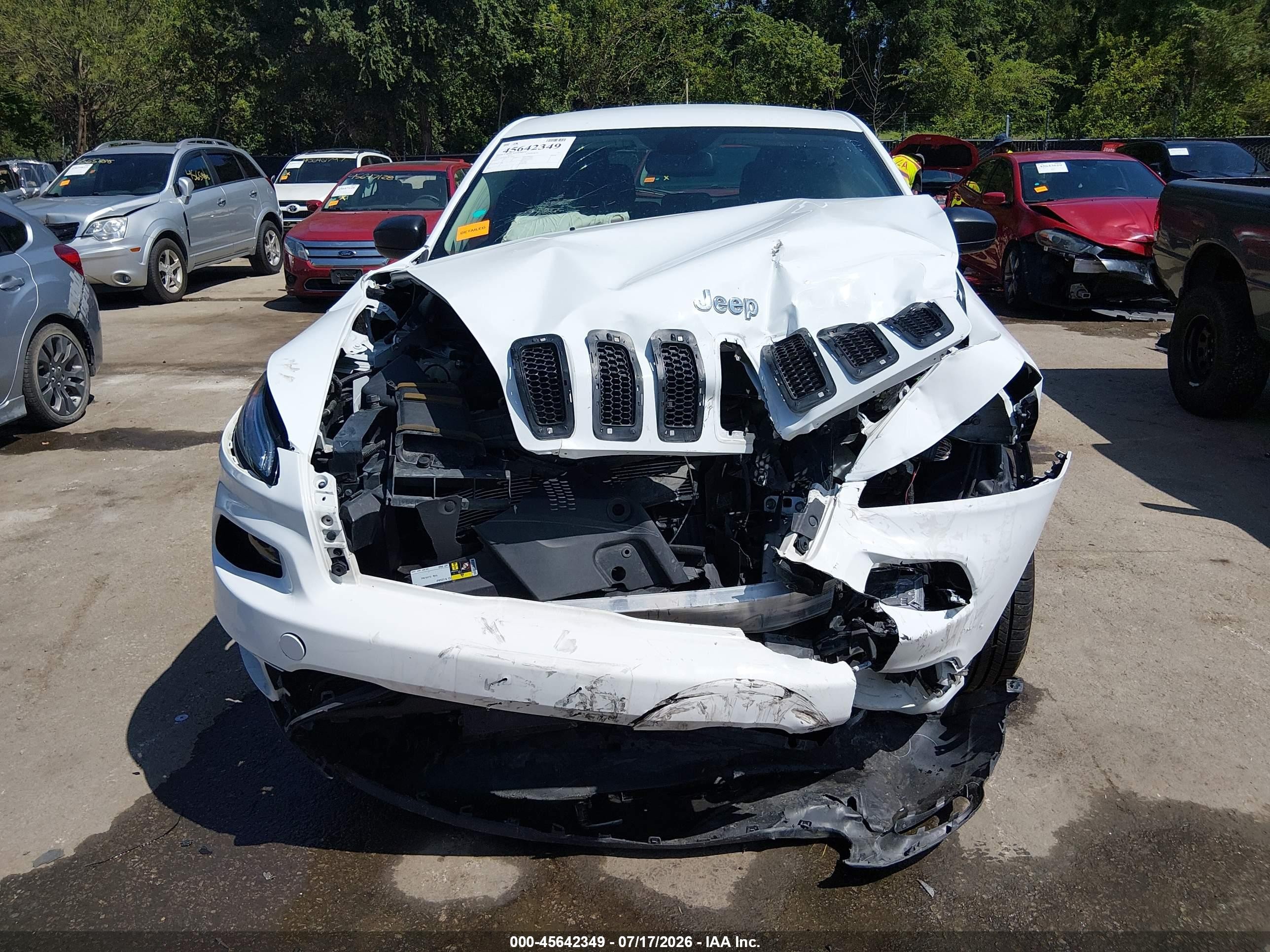2014 Jeep Cherokee Sport White vin: 1C4PJMAB3EW145038
