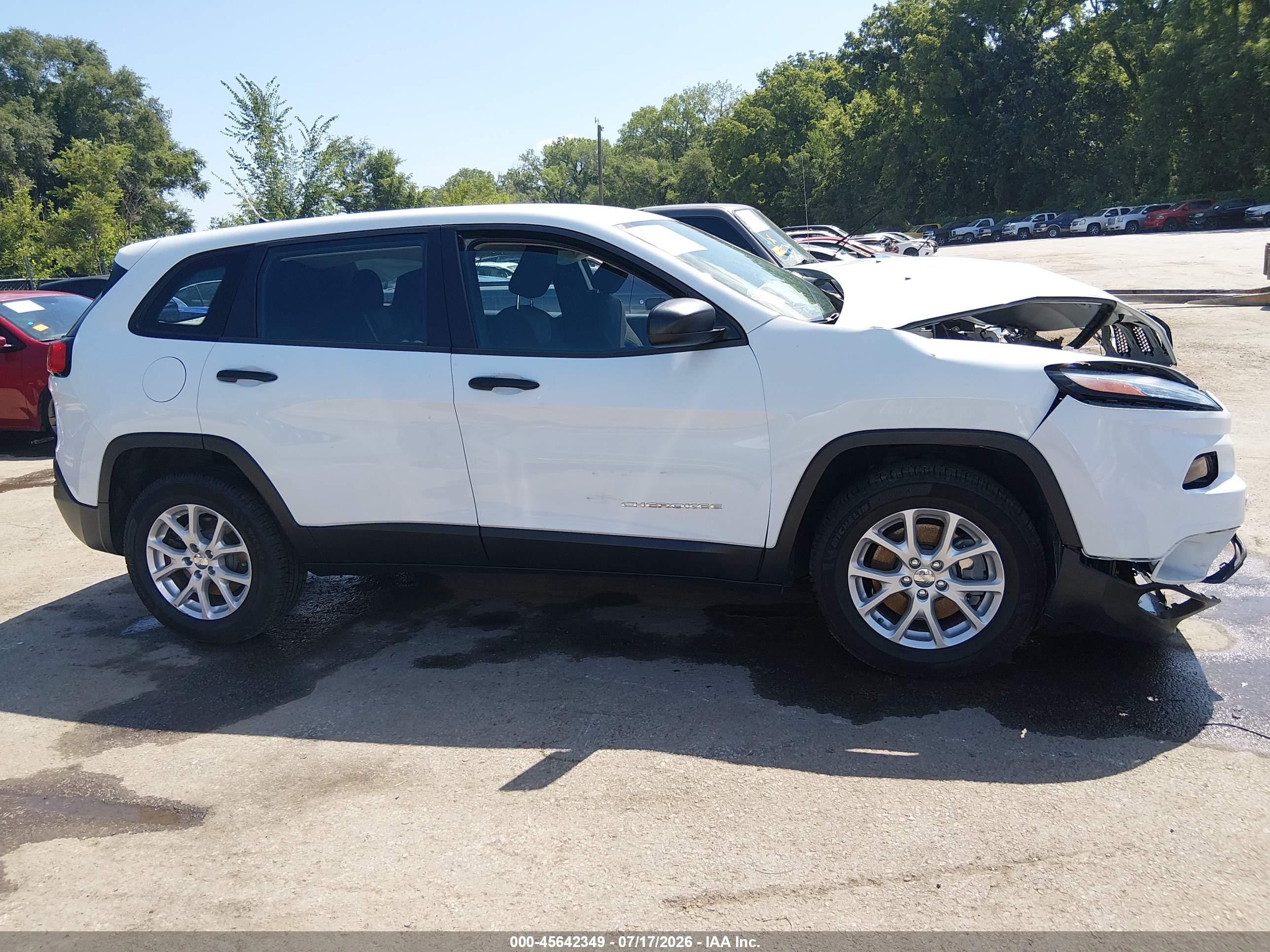 2014 Jeep Cherokee Sport White vin: 1C4PJMAB3EW145038