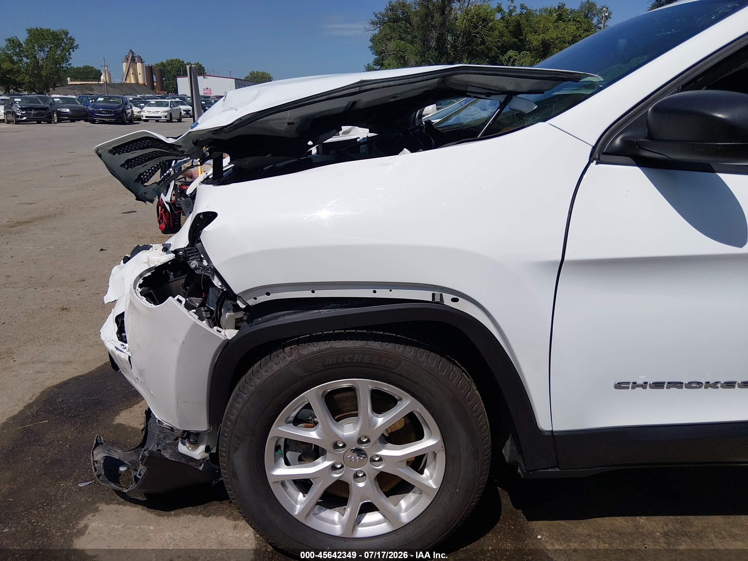 2014 Jeep Cherokee Sport White vin: 1C4PJMAB3EW145038