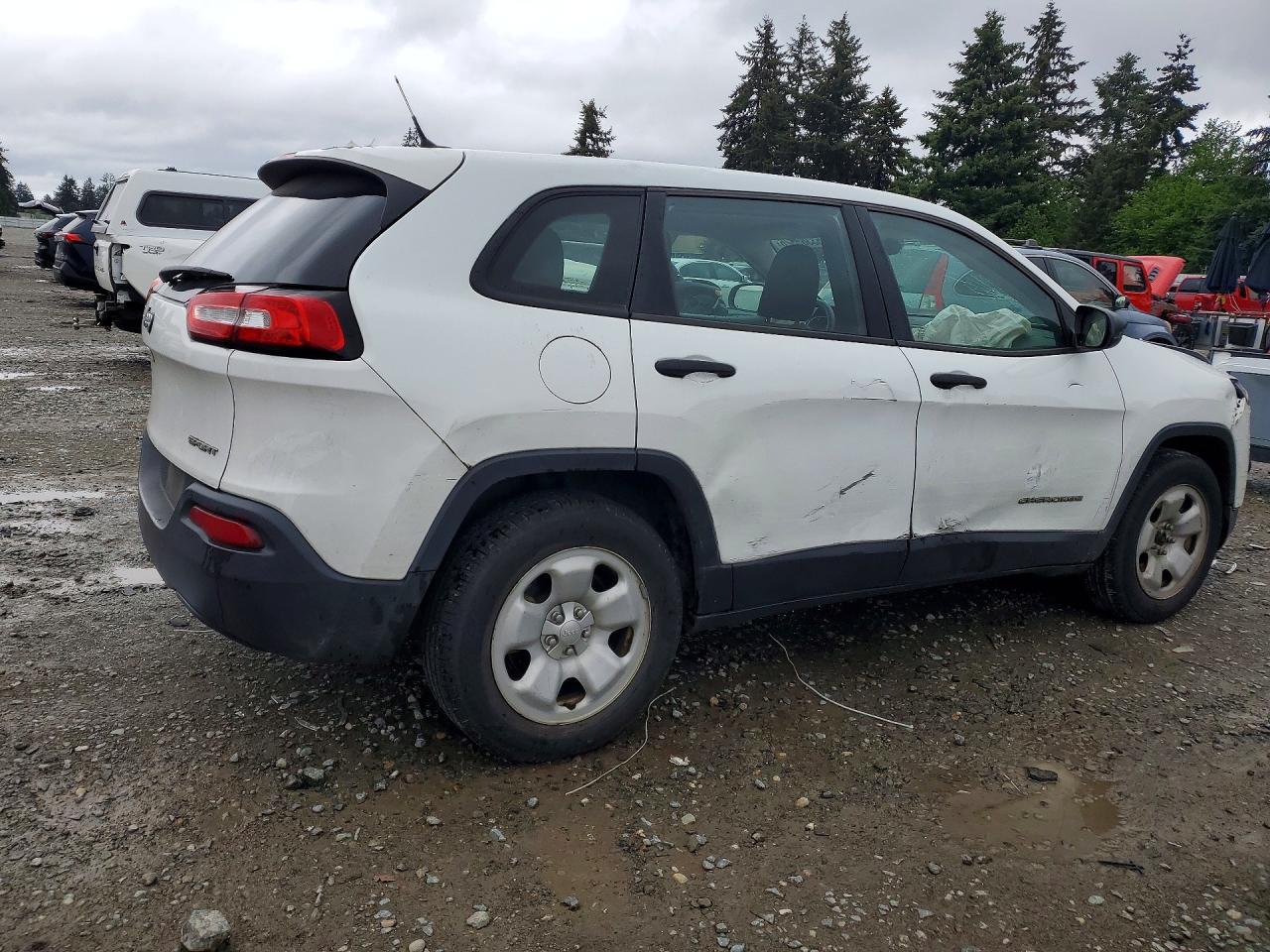 2014 Jeep Cherokee Sport Белый vin: 1C4PJMAB3EW214570