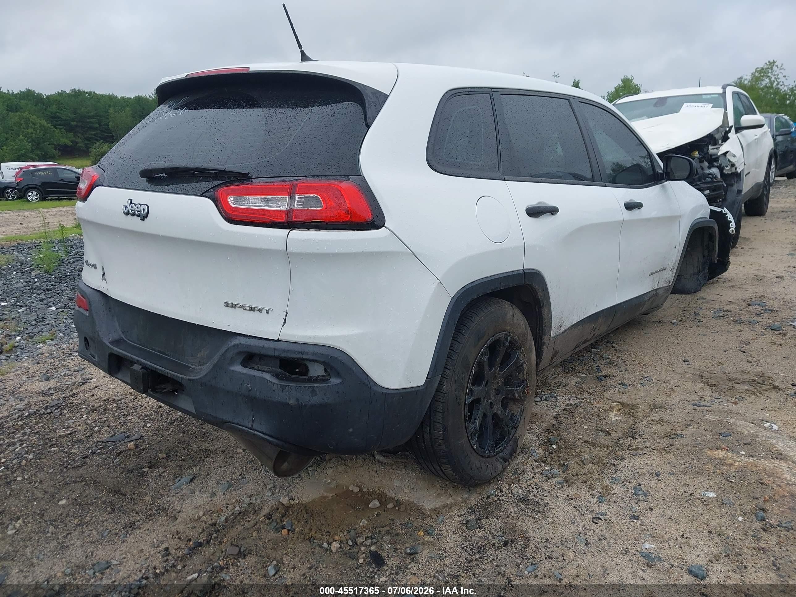 2014 Jeep Cherokee Sport White vin: 1C4PJMAB3EW260108