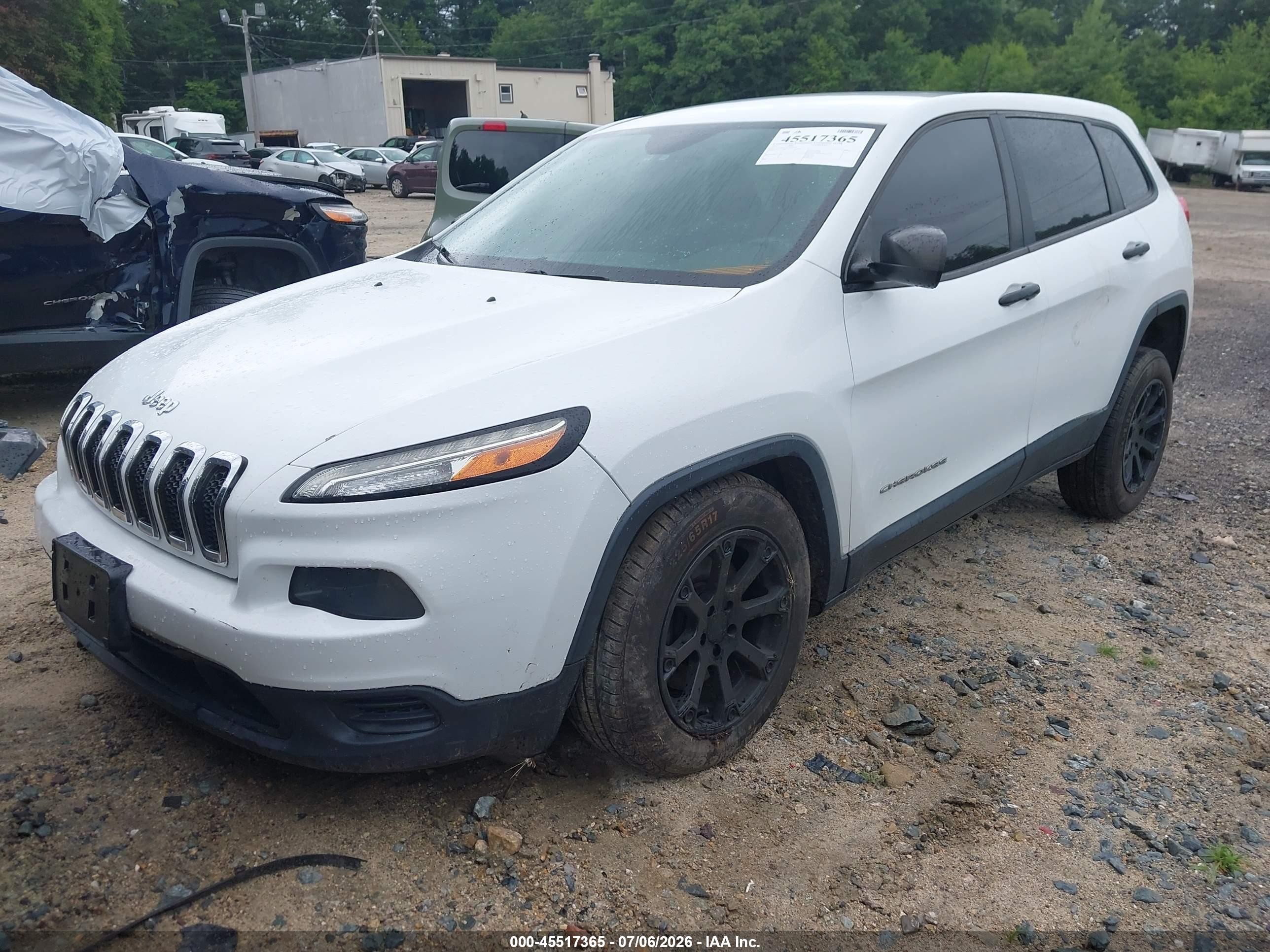 2014 Jeep Cherokee Sport White vin: 1C4PJMAB3EW260108