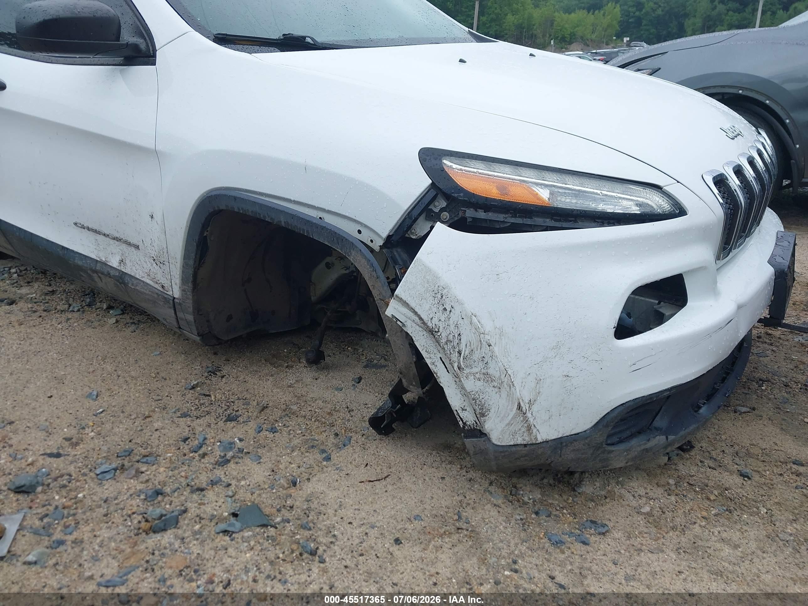 2014 Jeep Cherokee Sport White vin: 1C4PJMAB3EW260108