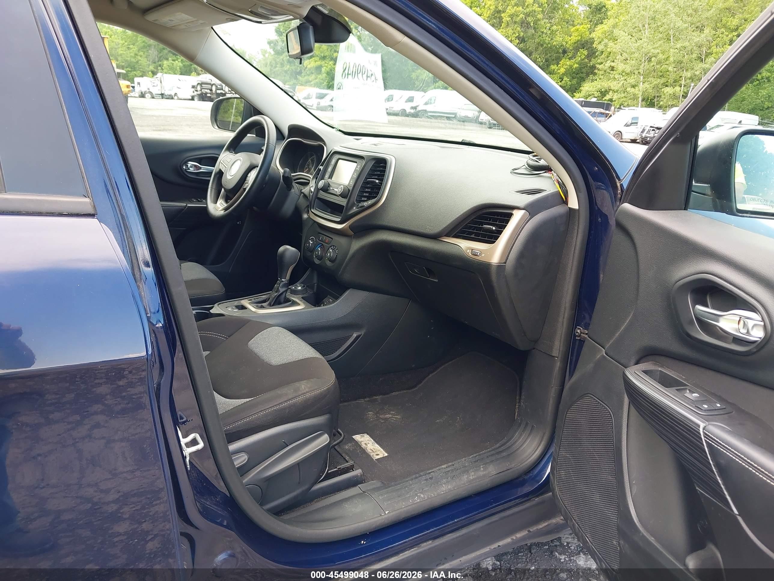 2014 Jeep Cherokee Sport Navy vin: 1C4PJMAB3EW273084