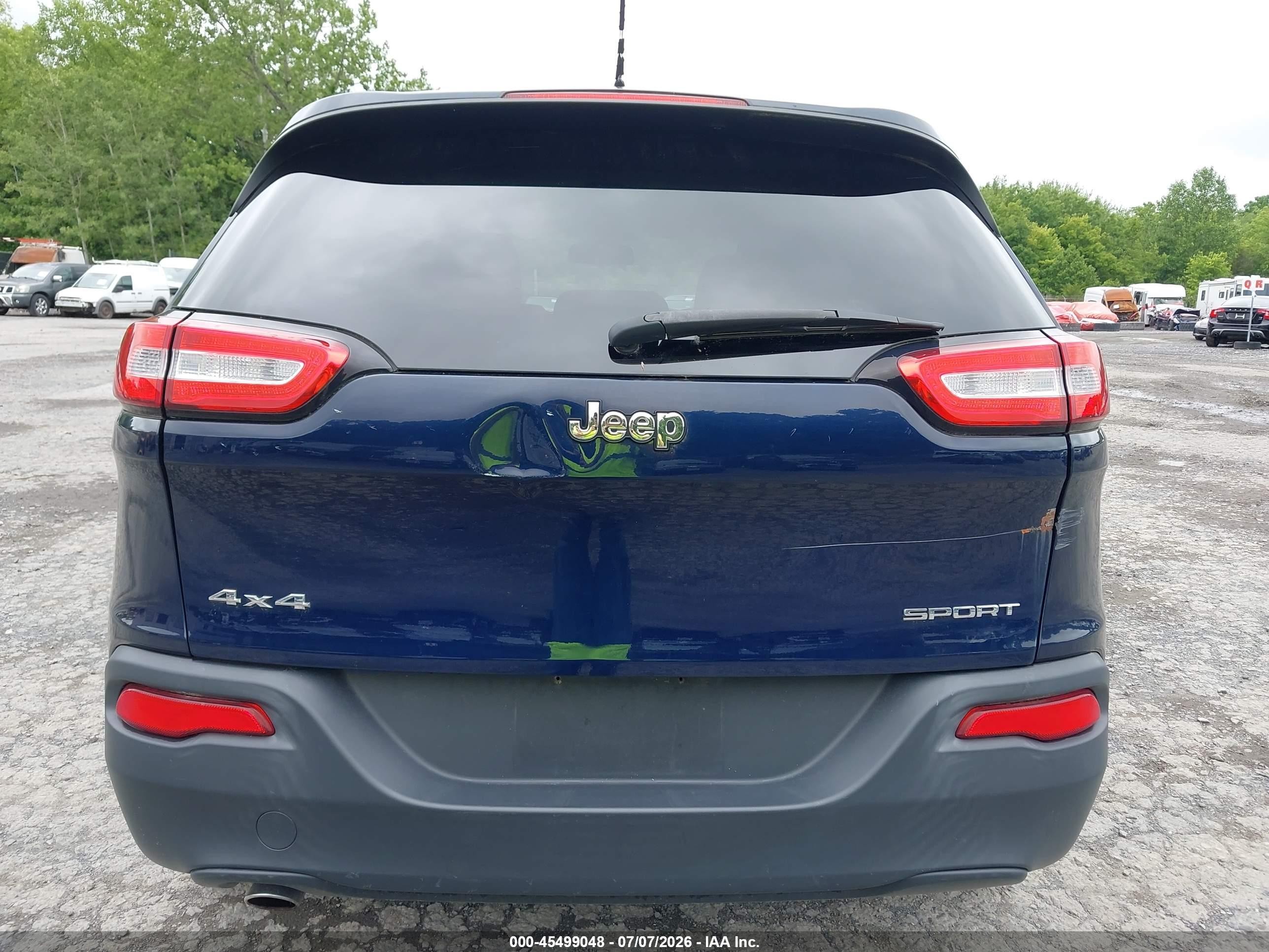 2014 Jeep Cherokee Sport Navy vin: 1C4PJMAB3EW273084
