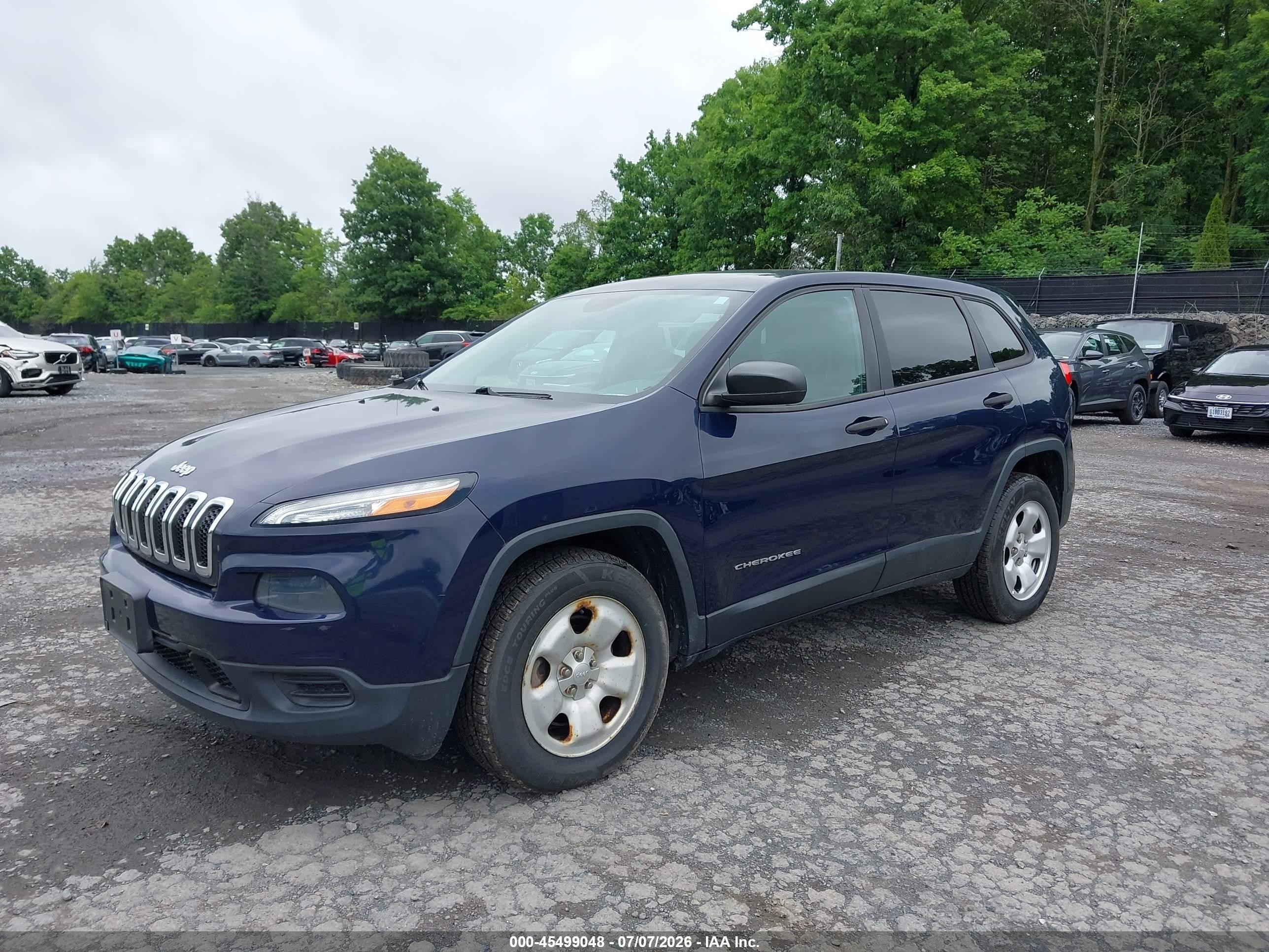 2014 Jeep Cherokee Sport Navy vin: 1C4PJMAB3EW273084