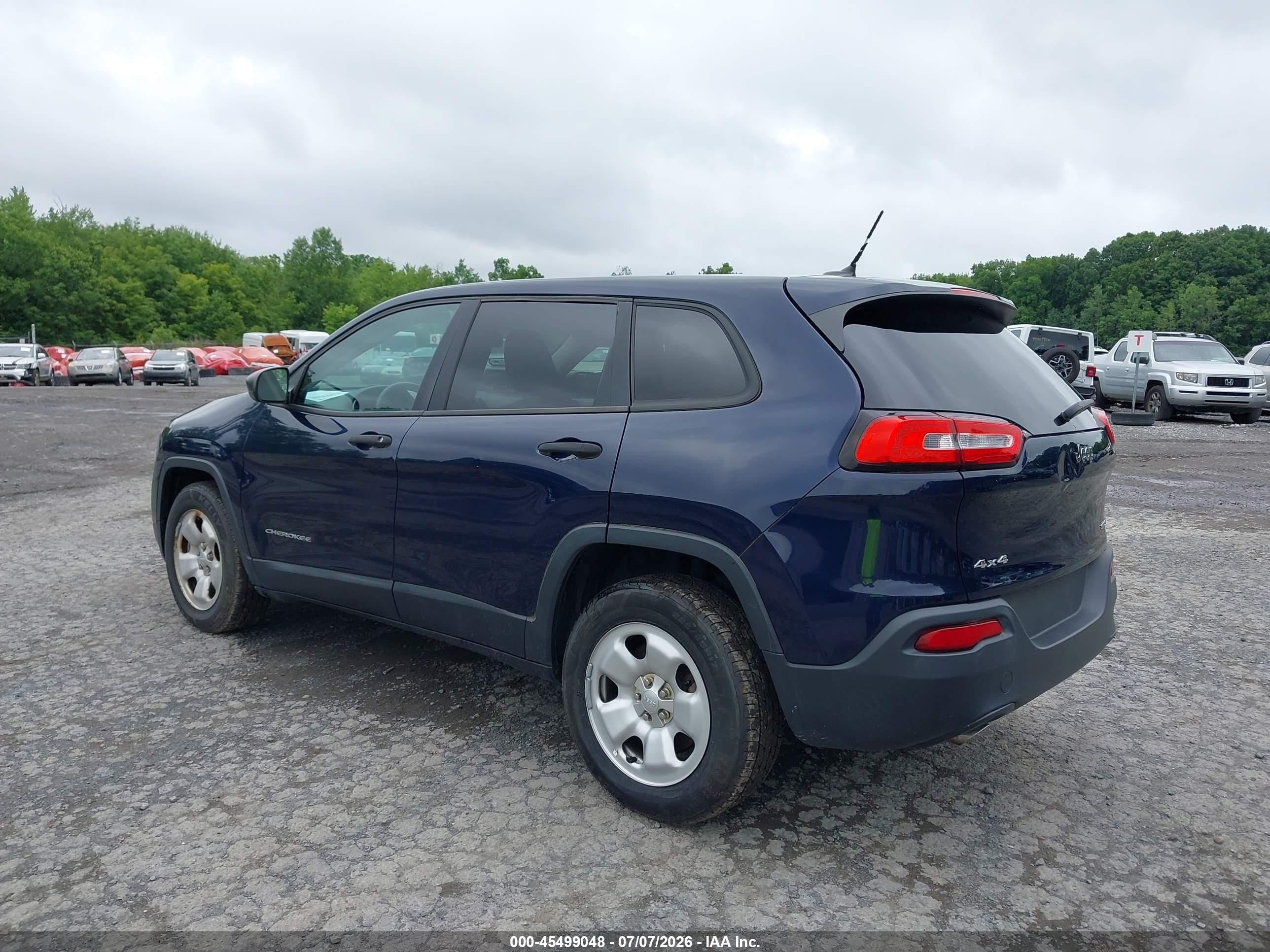 2014 Jeep Cherokee Sport Navy vin: 1C4PJMAB3EW273084