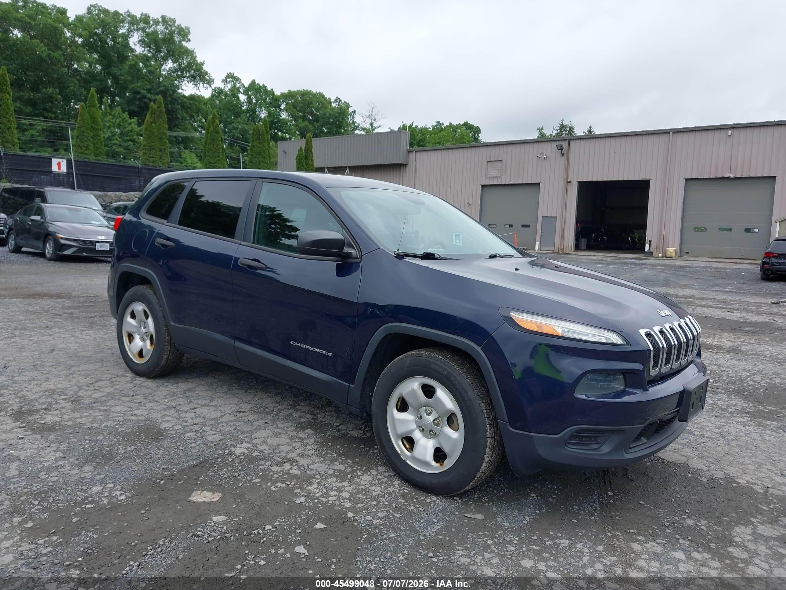 2014 Jeep Cherokee Sport Navy vin: 1C4PJMAB3EW273084