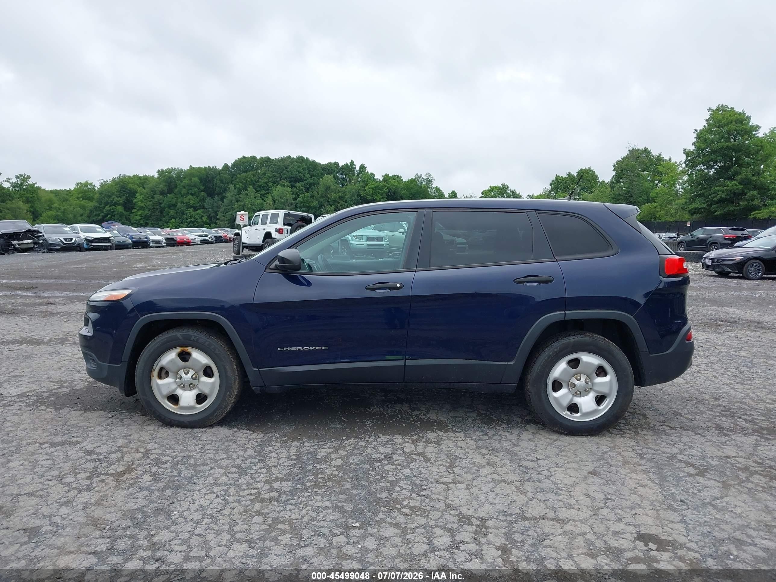2014 Jeep Cherokee Sport Navy vin: 1C4PJMAB3EW273084