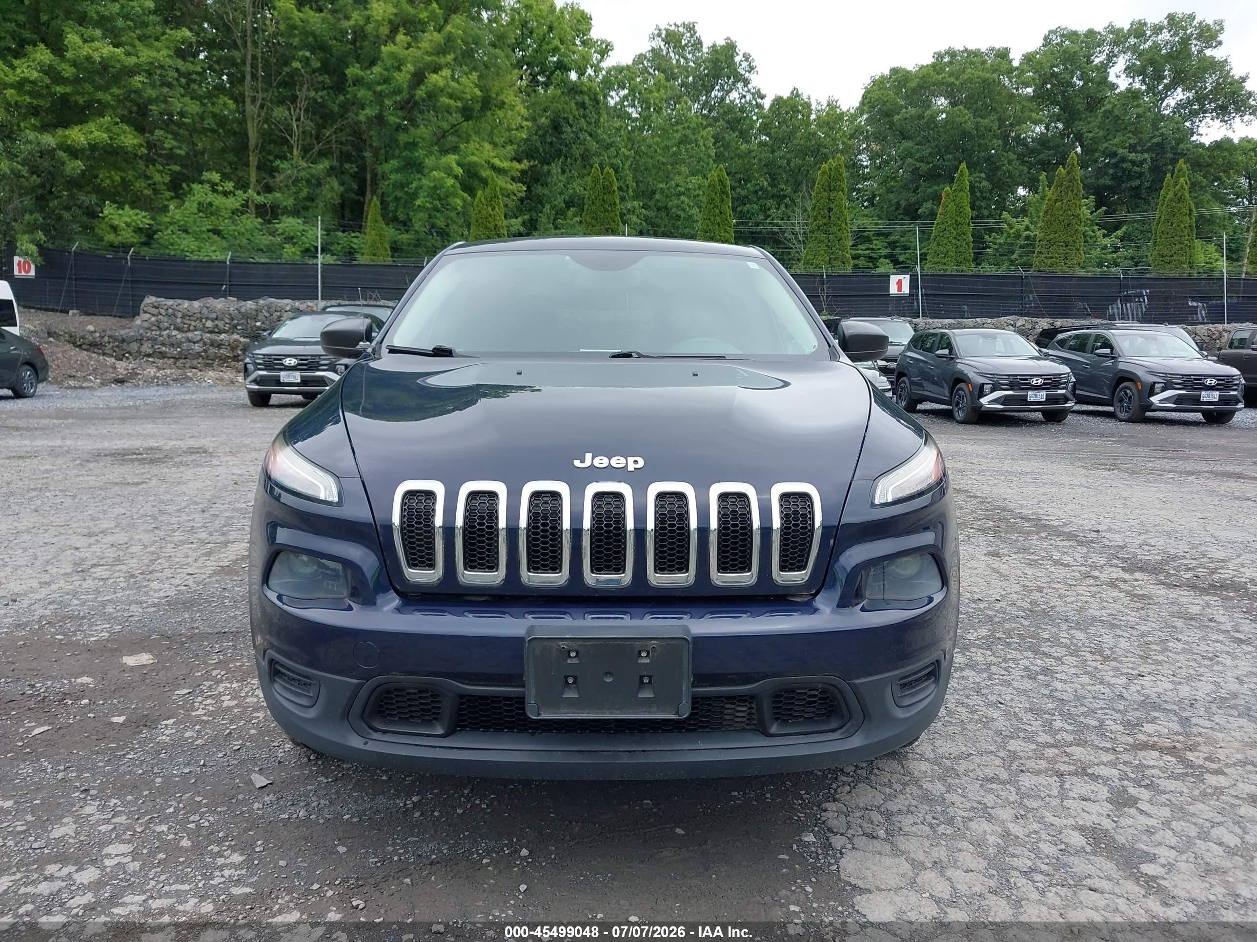 2014 Jeep Cherokee Sport Navy vin: 1C4PJMAB3EW273084