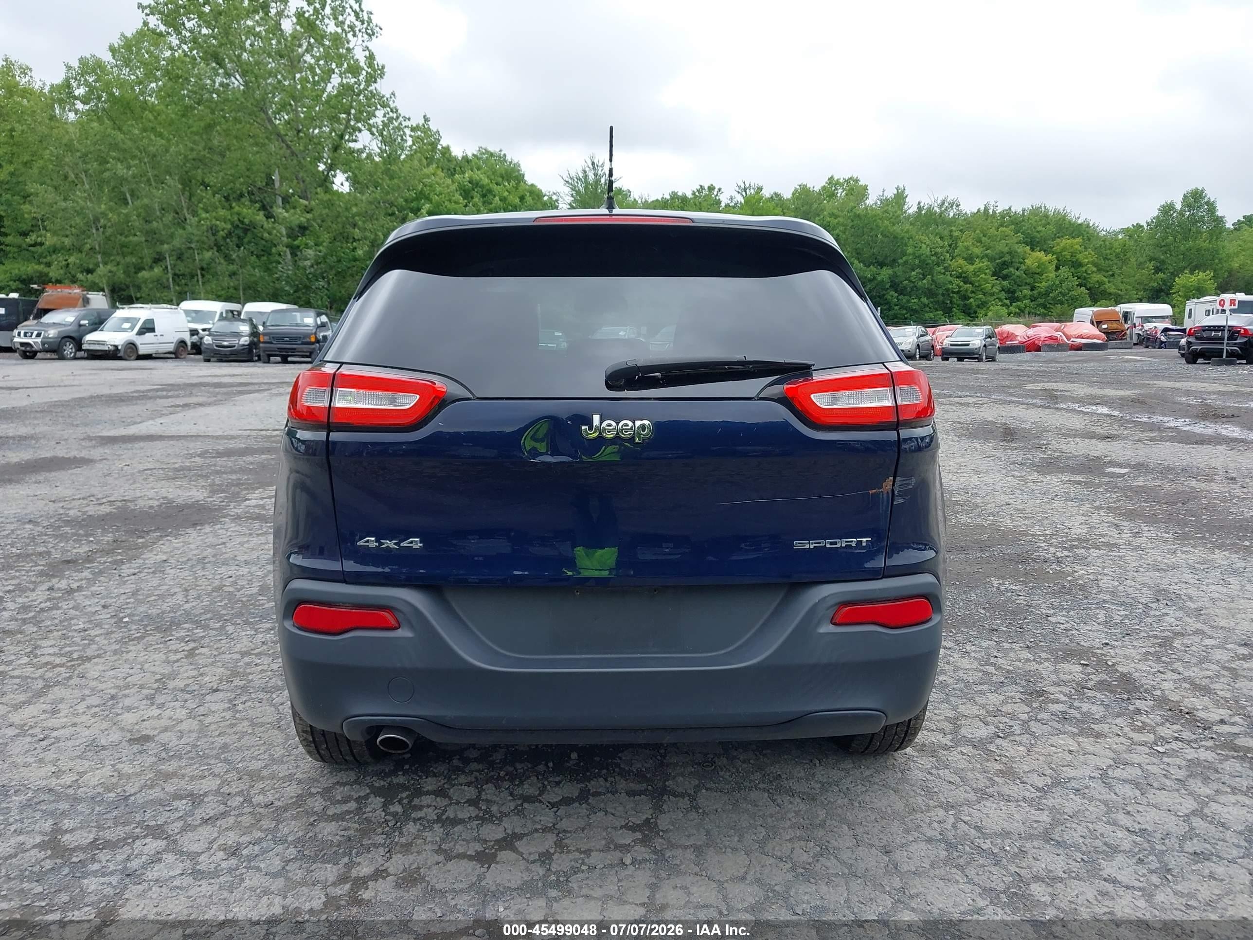 2014 Jeep Cherokee Sport Navy vin: 1C4PJMAB3EW273084