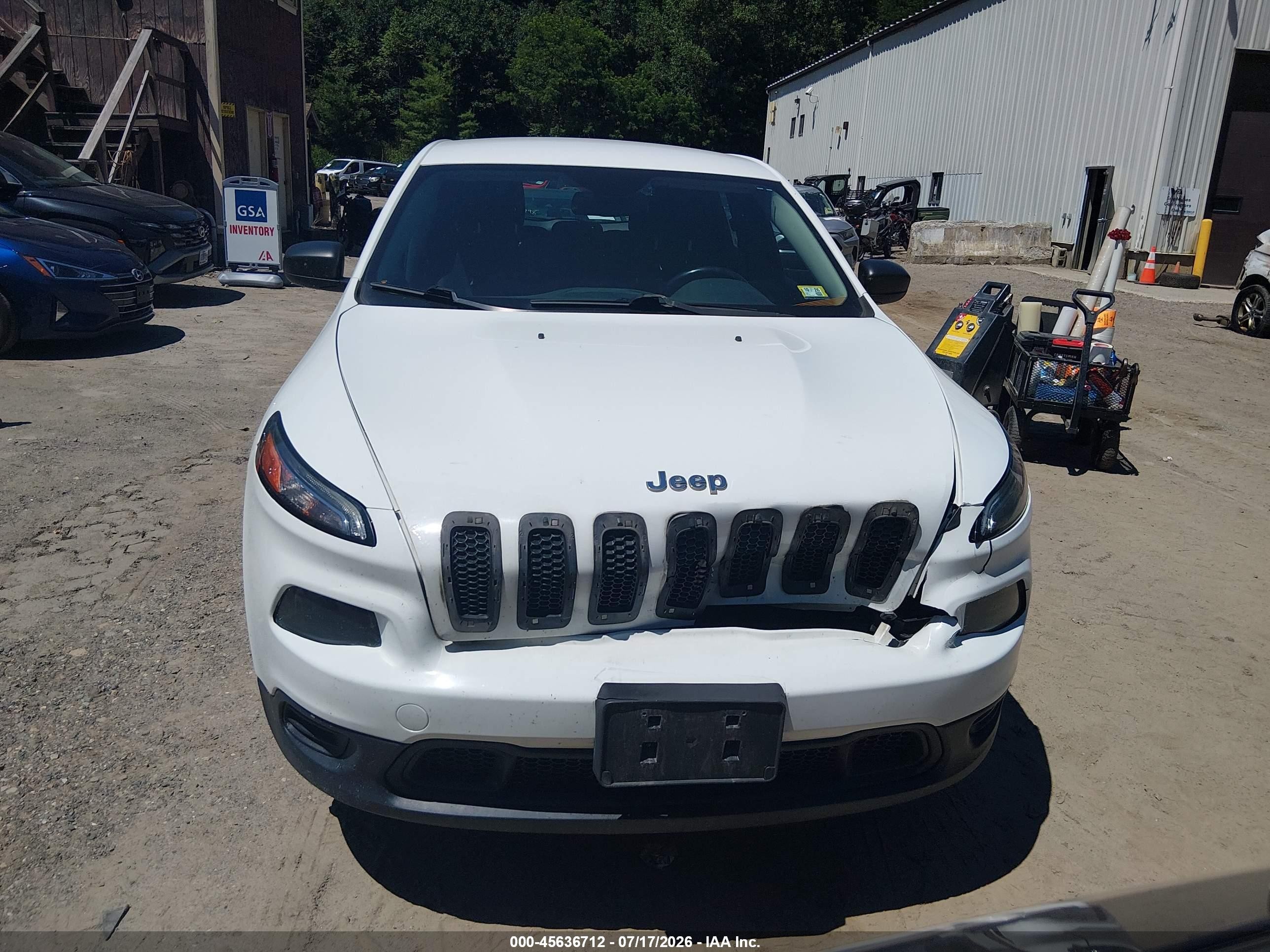 2015 Jeep Cherokee Sport Белый vin: 1C4PJMAB3FW546767