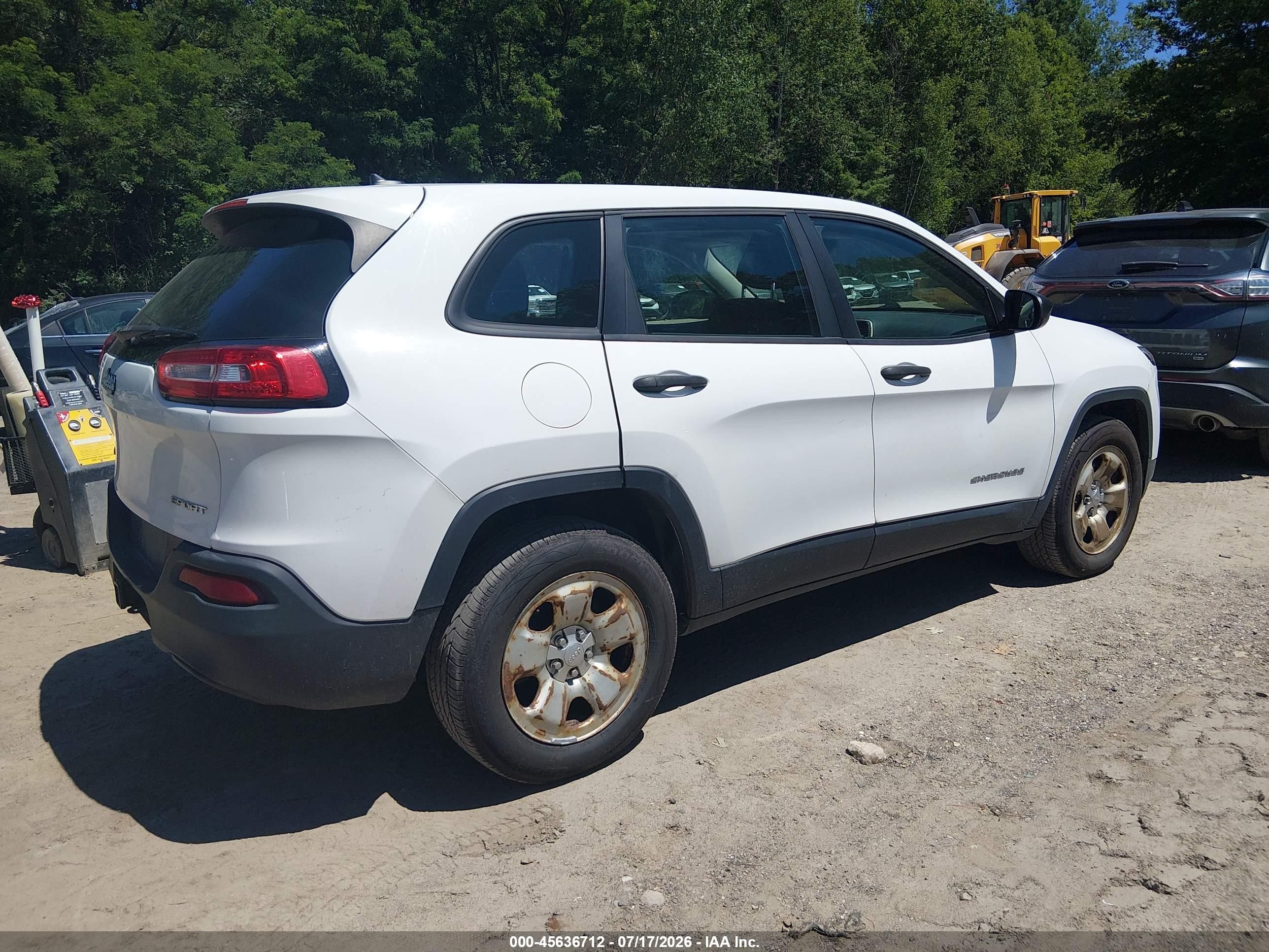 2015 Jeep Cherokee Sport Белый vin: 1C4PJMAB3FW546767