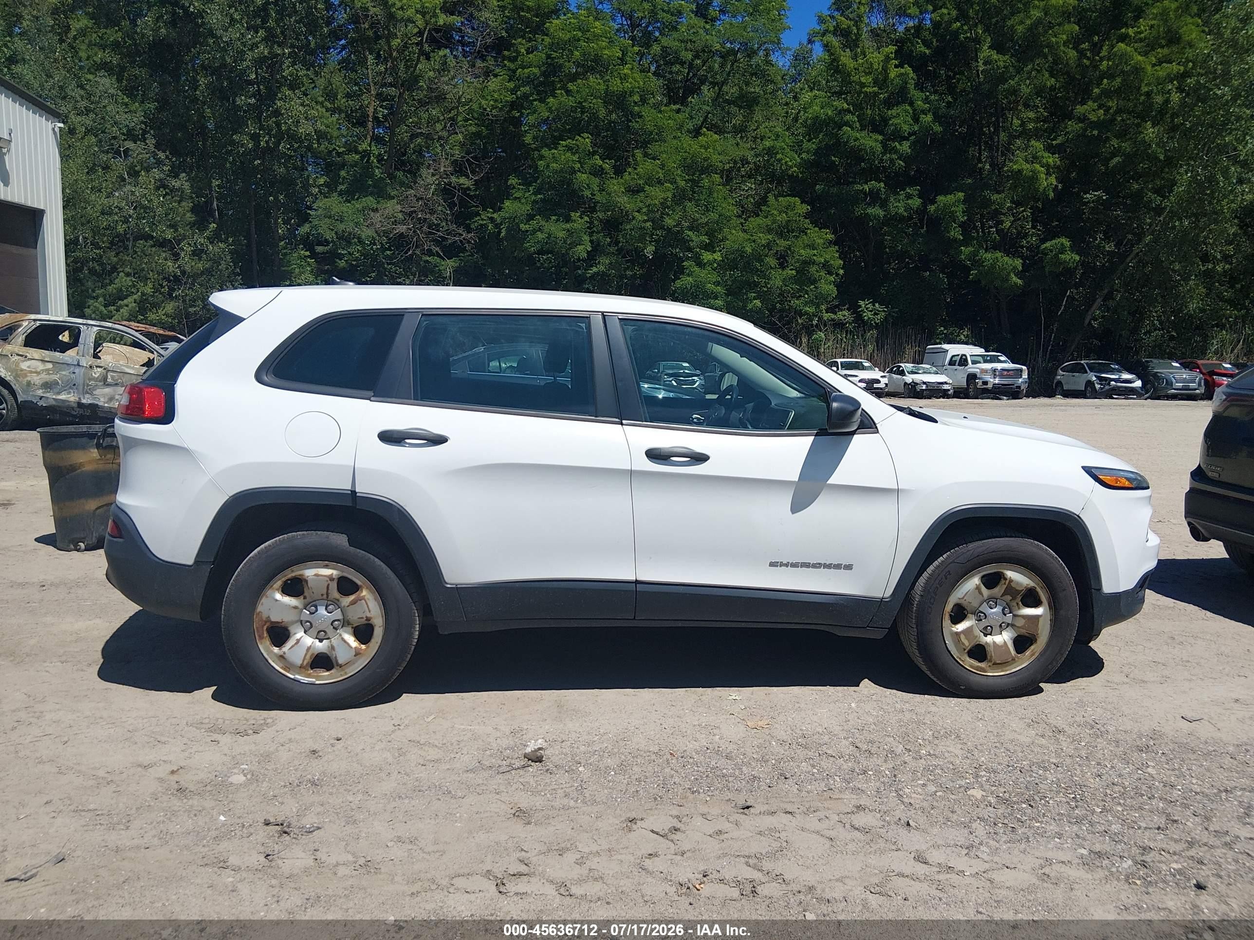 2015 Jeep Cherokee Sport Белый vin: 1C4PJMAB3FW546767