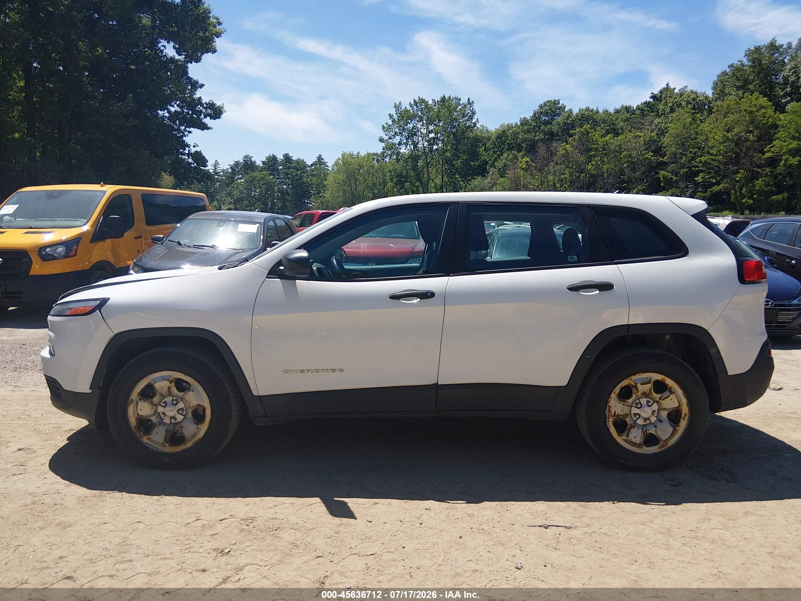 2015 Jeep Cherokee Sport Белый vin: 1C4PJMAB3FW546767