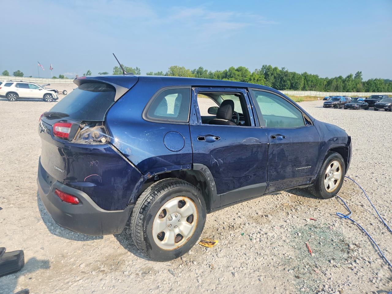 2014 Jeep Cherokee Sport Синий vin: 1C4PJMAB4EW121718