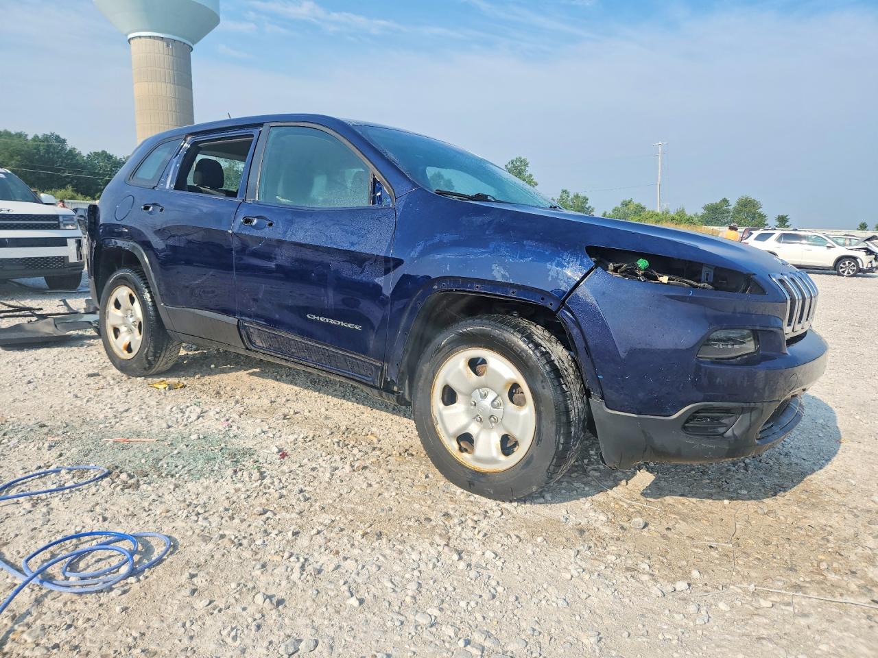 2014 Jeep Cherokee Sport Синий vin: 1C4PJMAB4EW121718